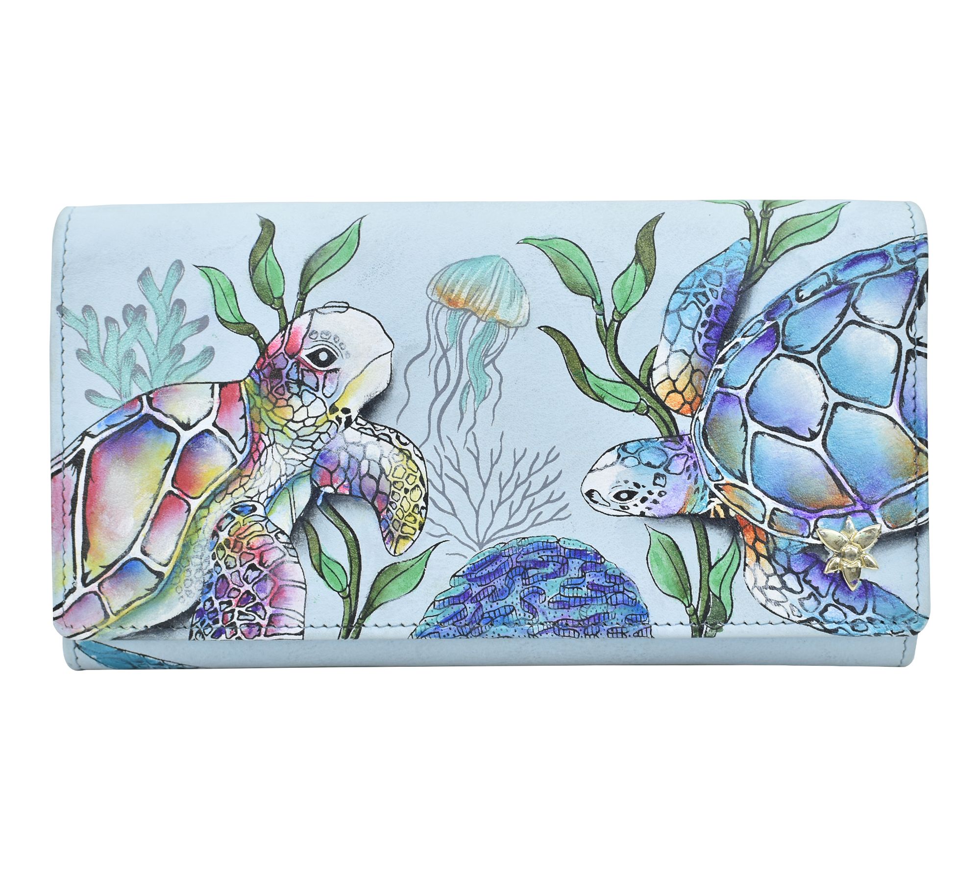 Anushcka Painted Leather Three Fold Wallet