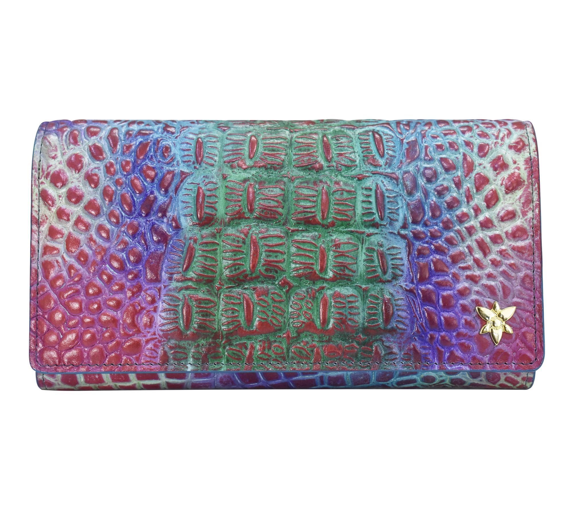 Anushcka Painted Leather Three Fold Wallet