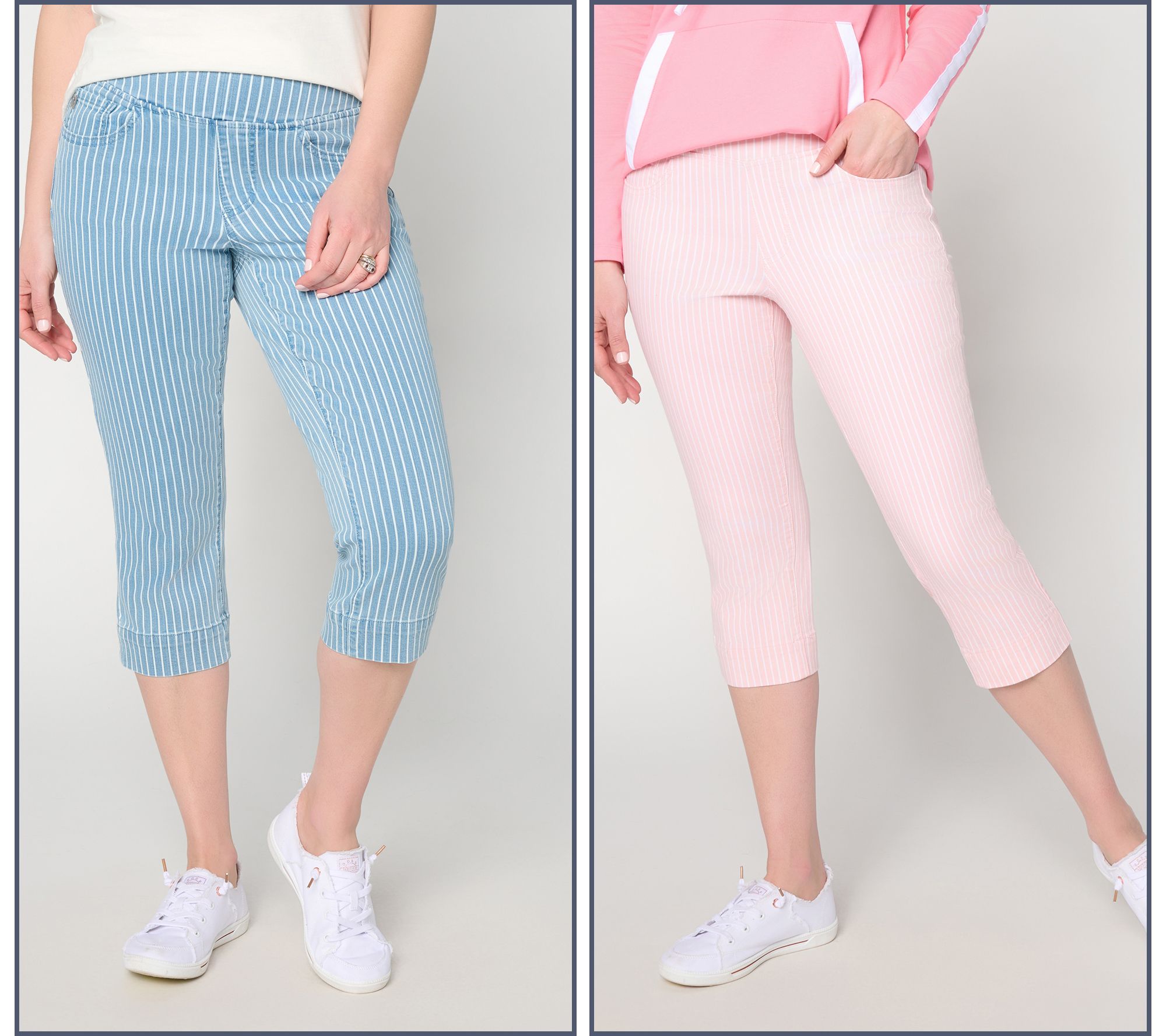  Belle by Kim Gravel TripleLuxe Stripe Capri Jean - A724590