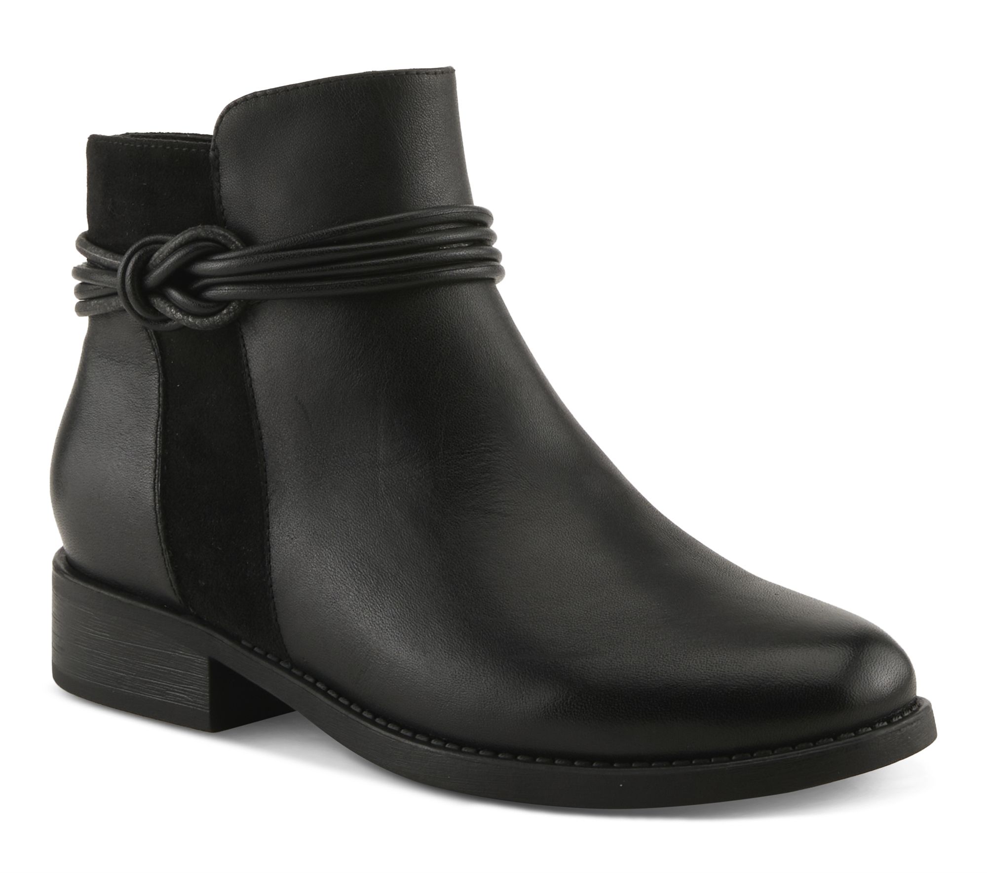 Spring Step Leather Booties - Ornela