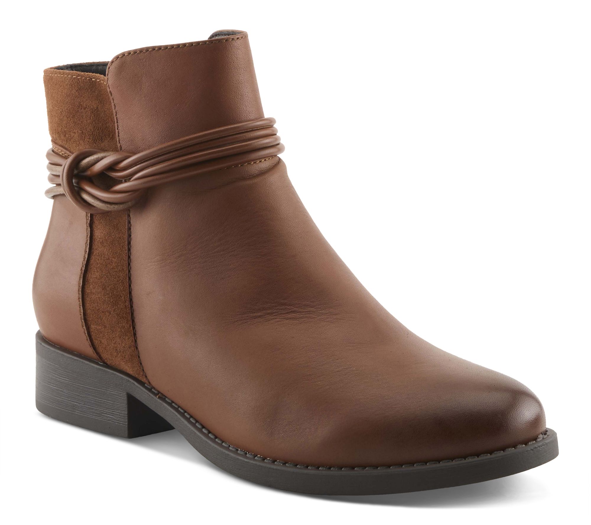 Spring Step Leather Booties - Ornela