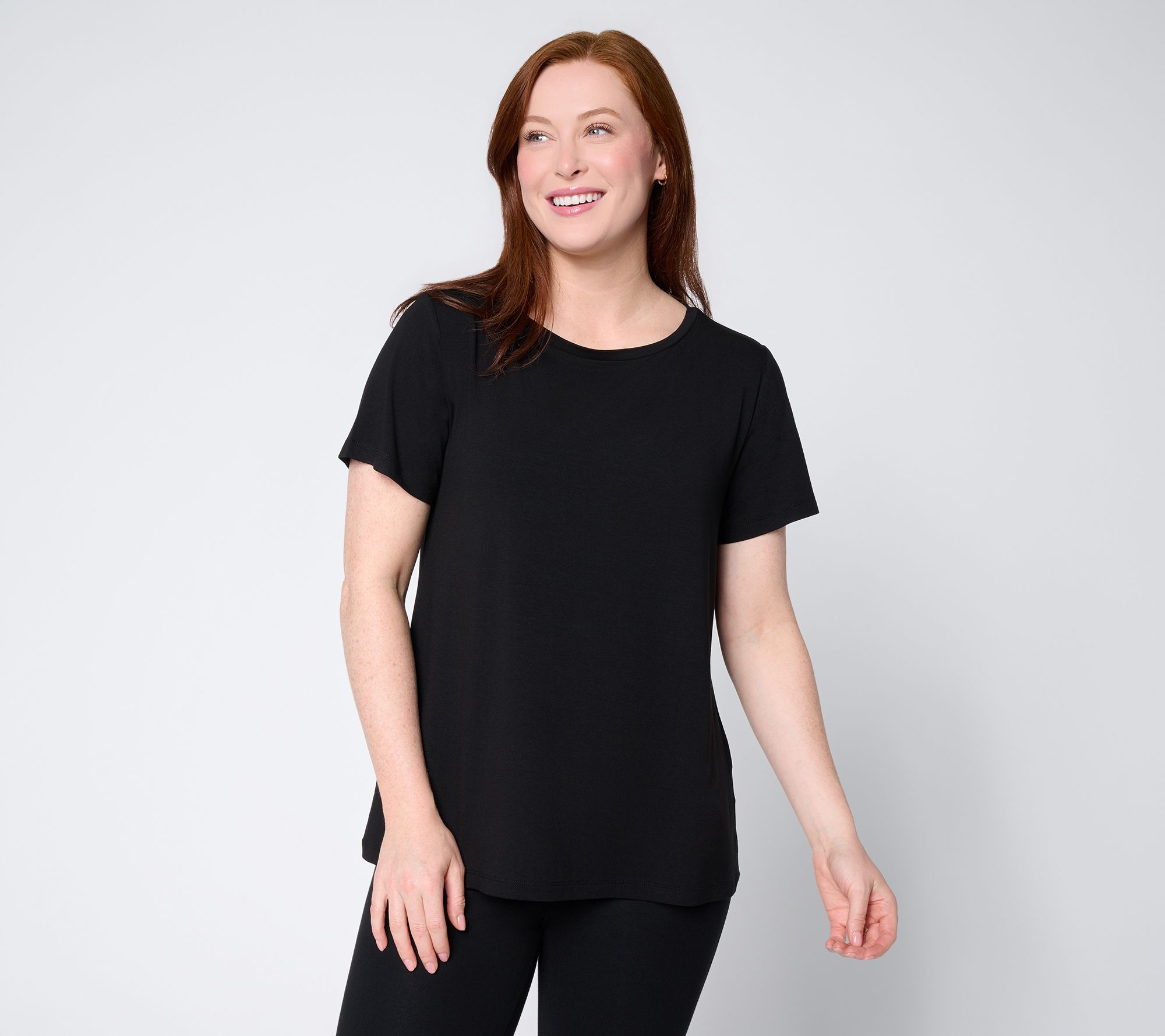Susan Graver Essentials Rayon Allure Knit Ballet A-Line Top