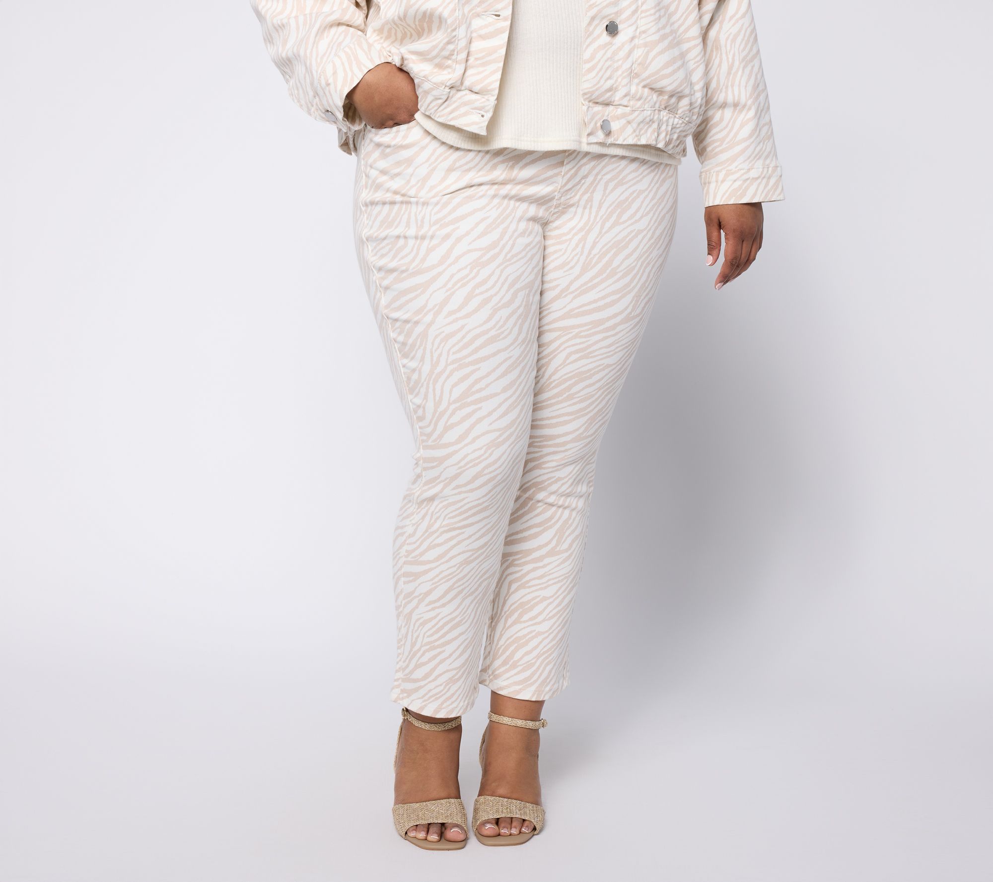 RM Studio x Rebecca Minkoff Luxe Stretch Zebra Stripe Micah Jeans
