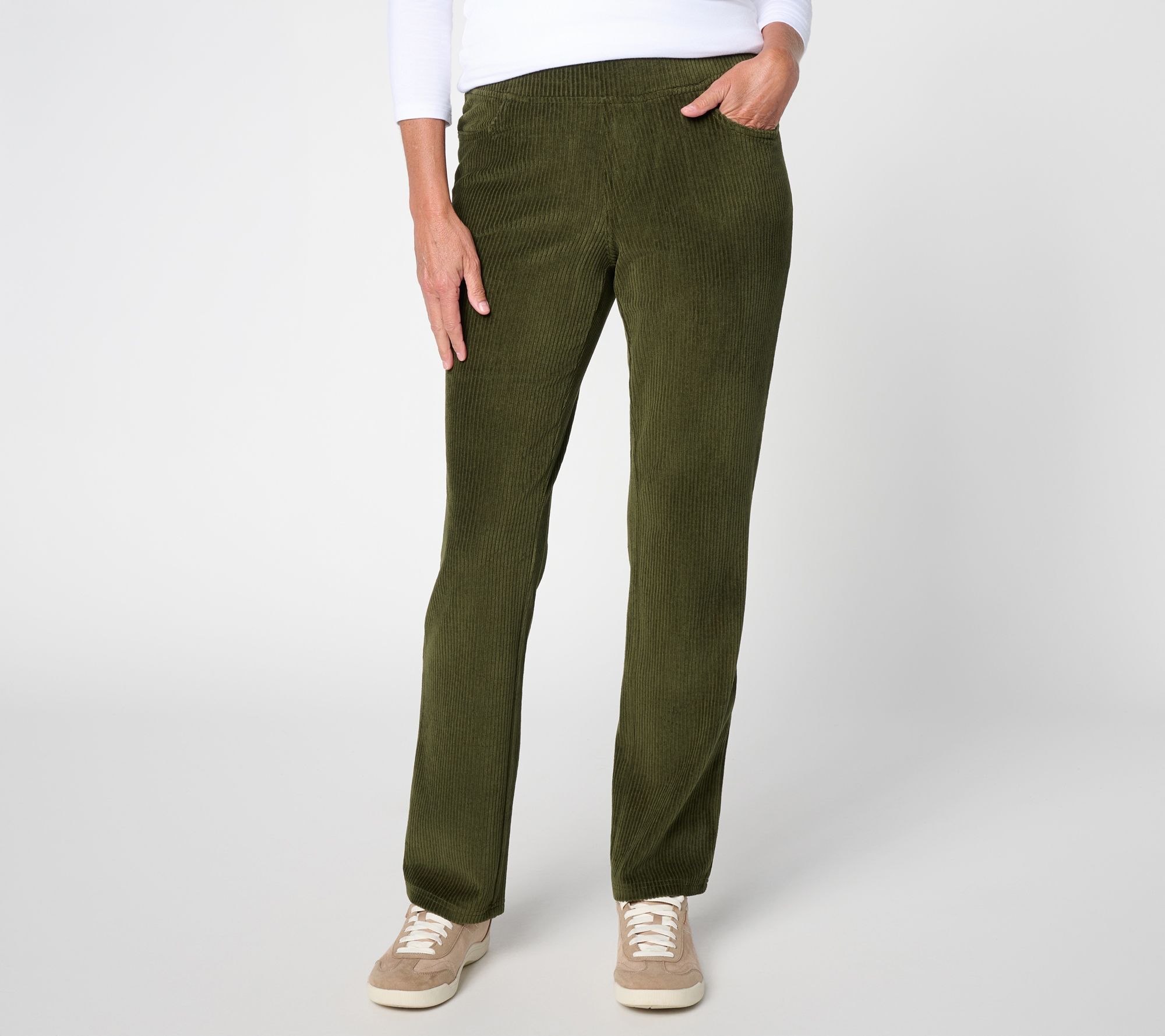  Belle by Kim Gravel Regular Corduroy Straight Leg Pant