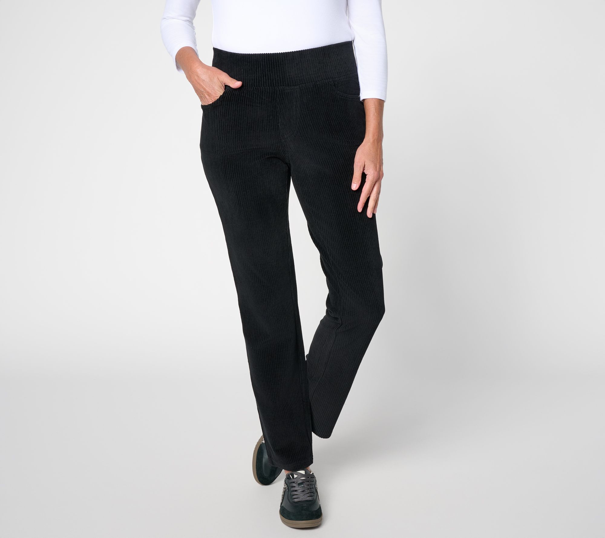 Belle by Kim Gravel Regular Corduroy Straight Leg Pant