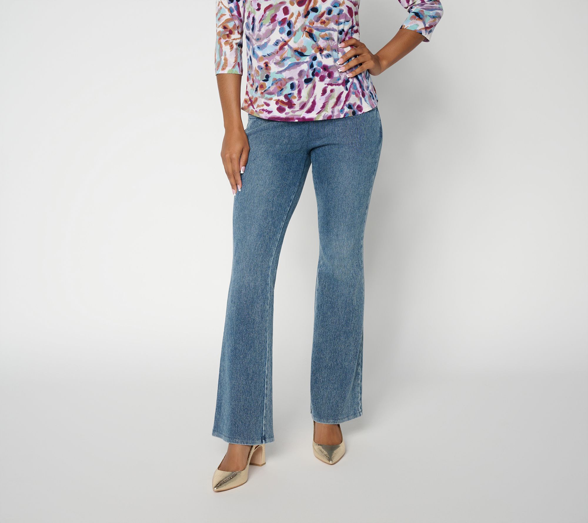Women with Control Regular Prime Stretch Denim Bootcut Jeans