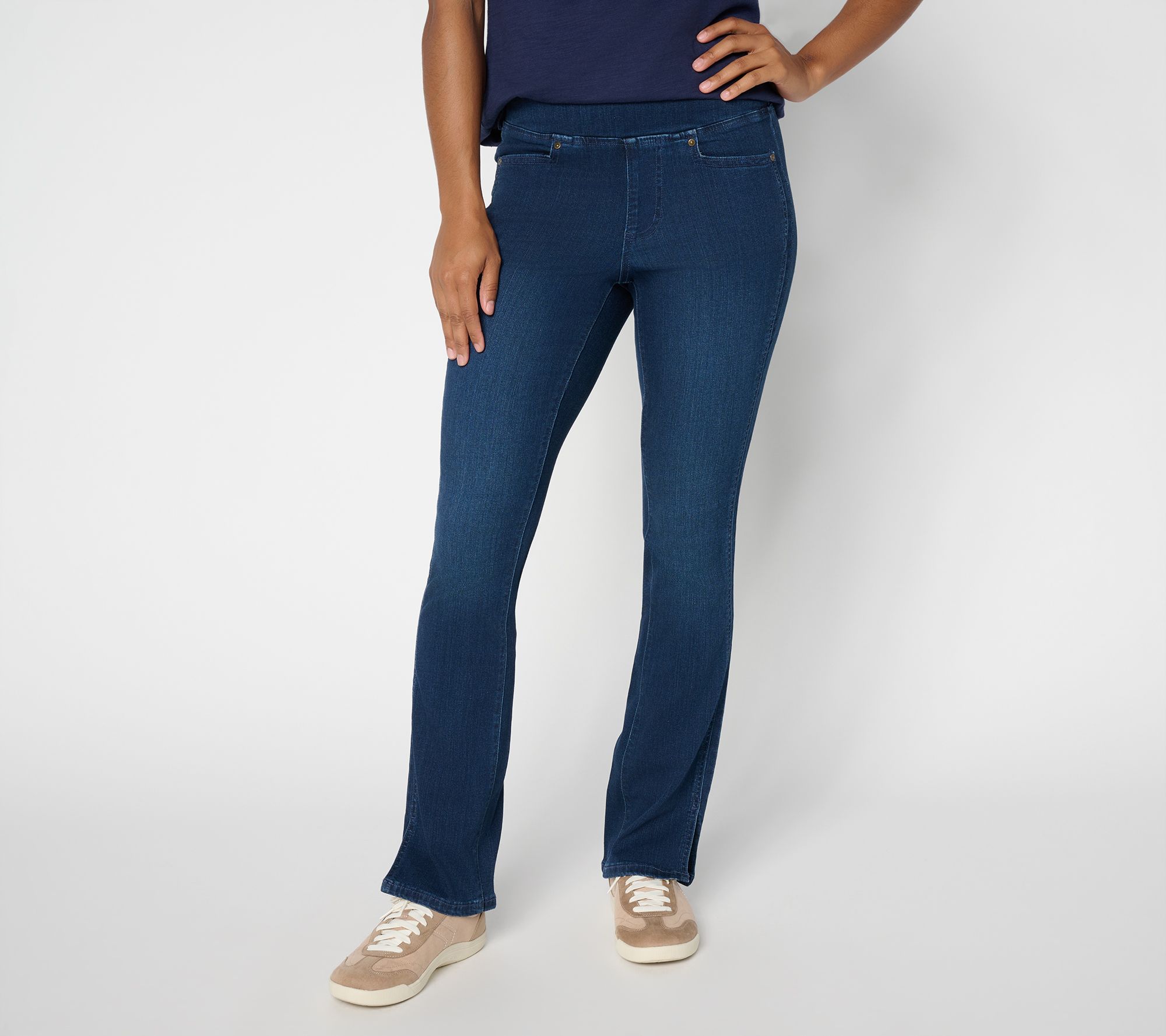 Belle by Kim Gravel Petite TripleLuxe Denim Boot-Cut Jeans