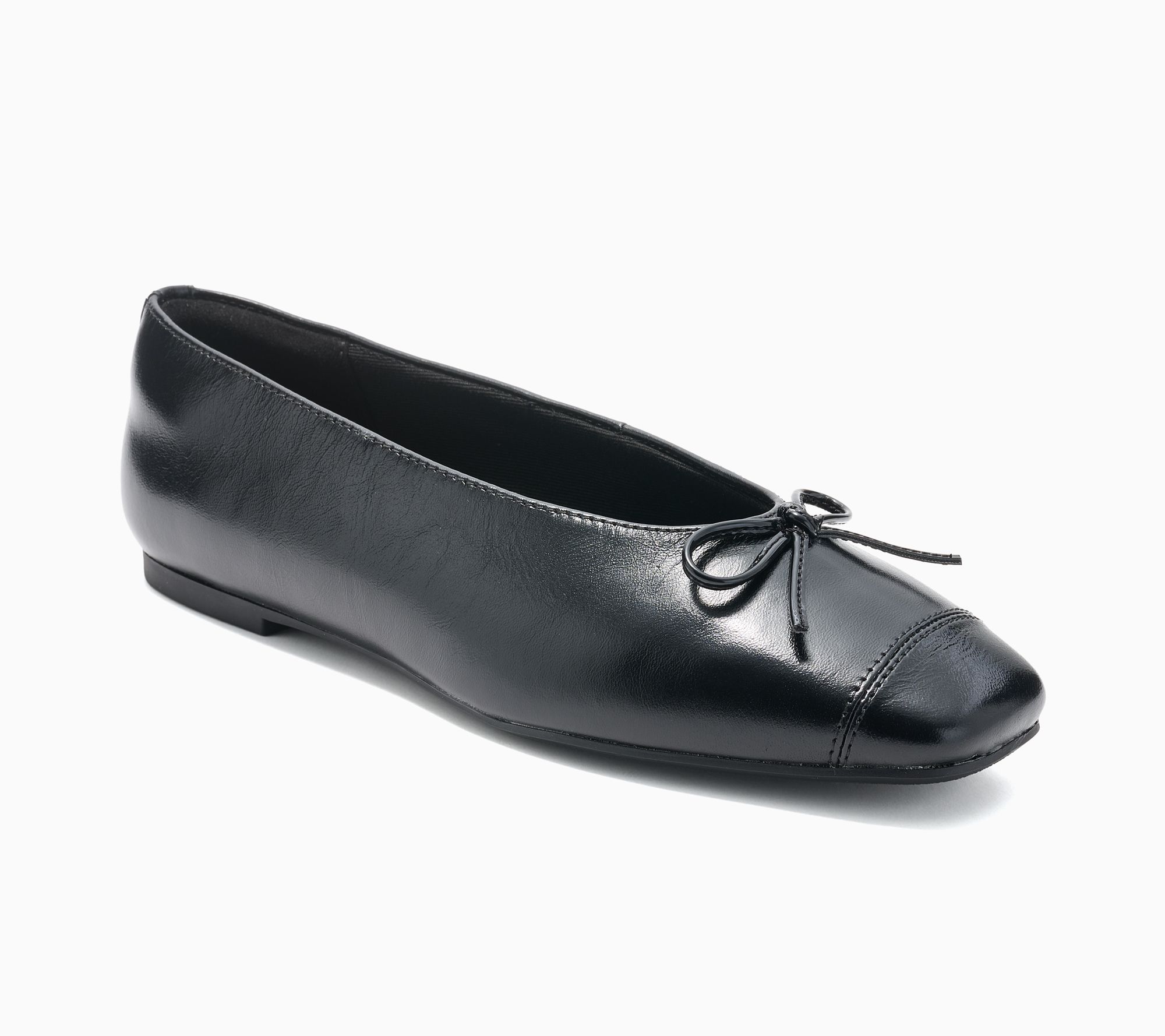 Clarks Signature Leather Flats -Befena Bow