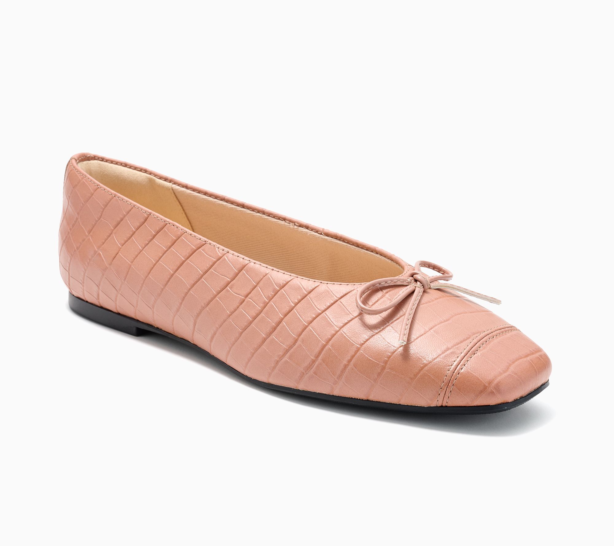 Clarks Signature Leather Flats -Befena Bow