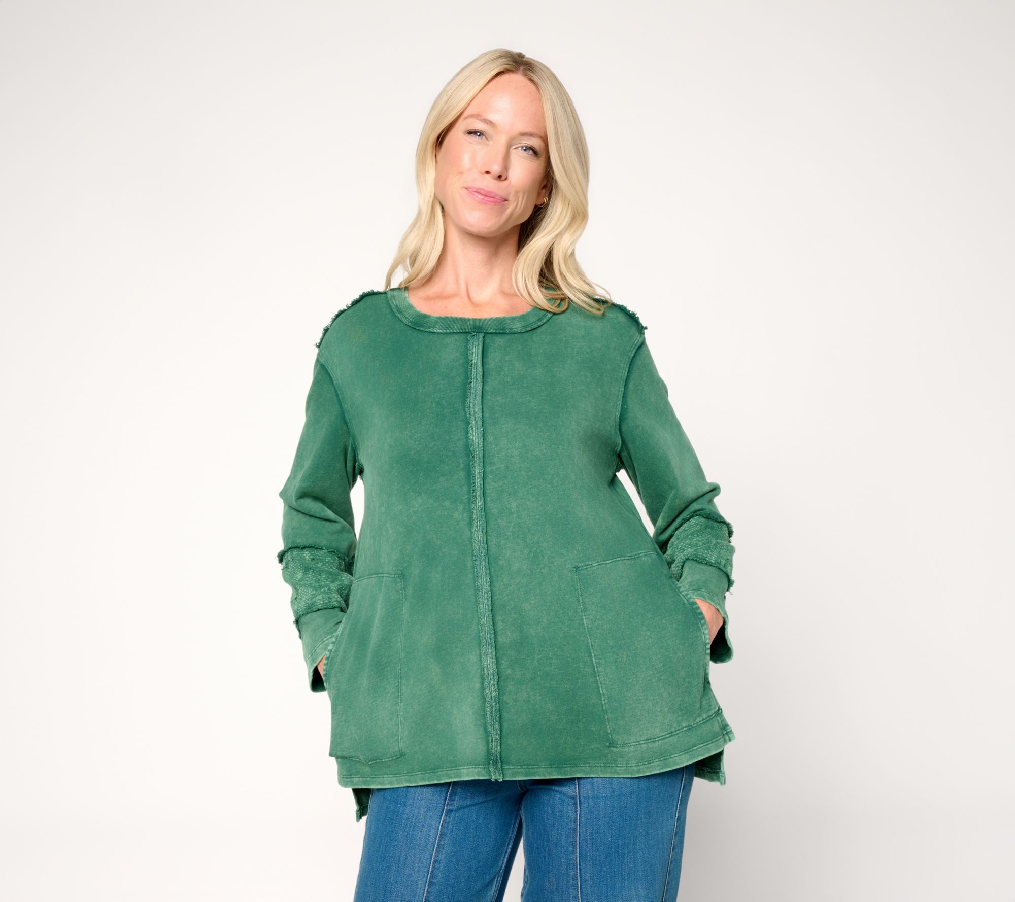 LOGO Lavish by Lori Goldstein Petite French Terry Tunic