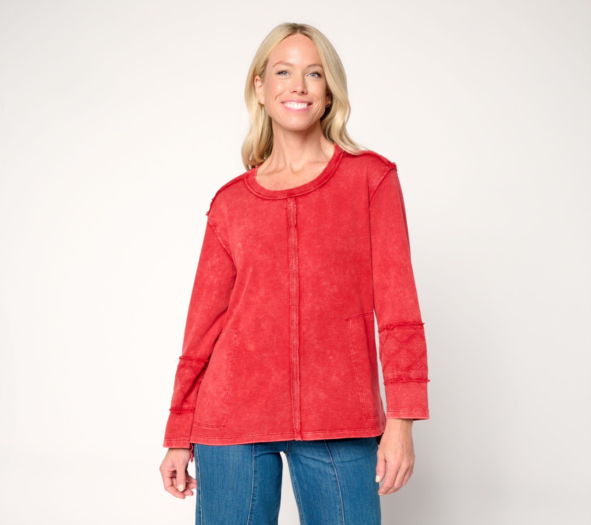 LOGO Lavish by Lori Goldstein Petite French Terry Tunic