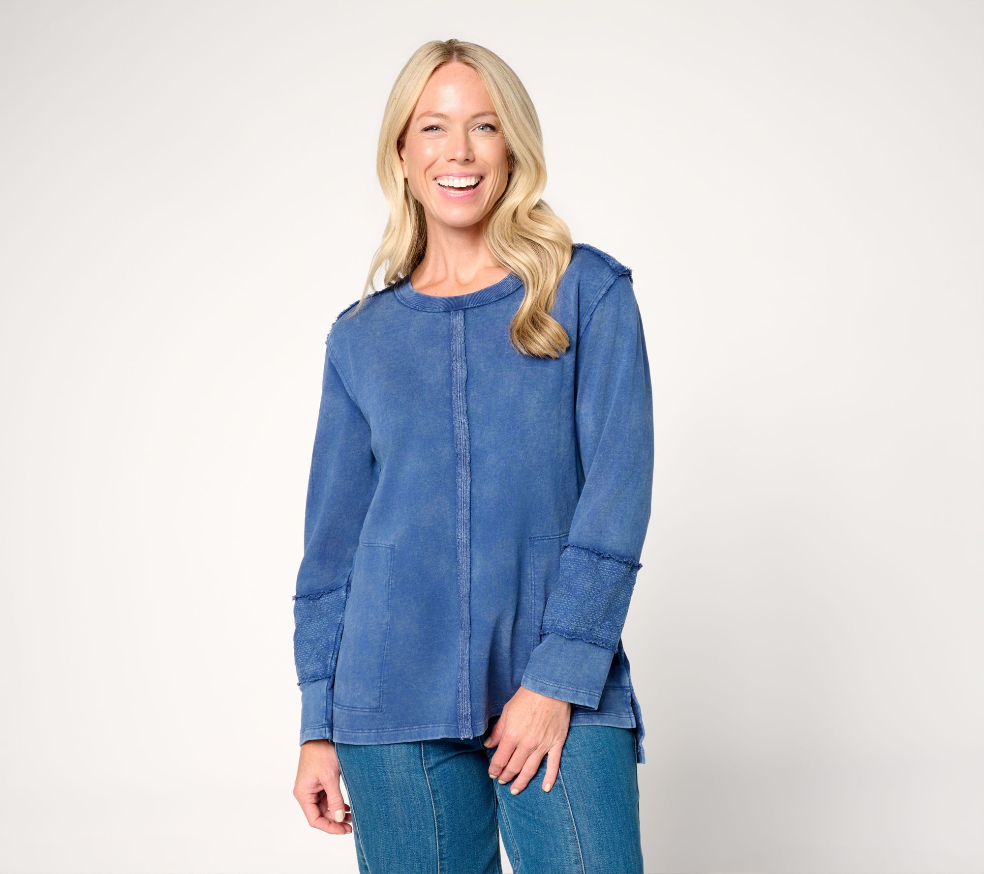 LOGO Lavish by Lori Goldstein Petite French Terry Tunic