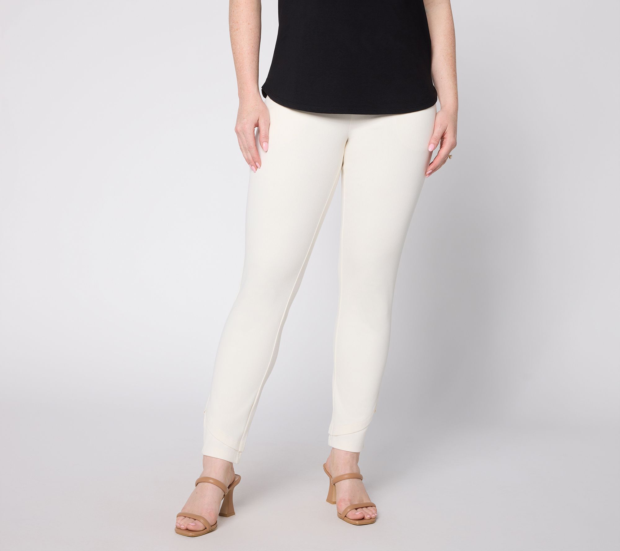 "As Is" Women with Control Regular Prime Stretch Denim Slim Leg Pants