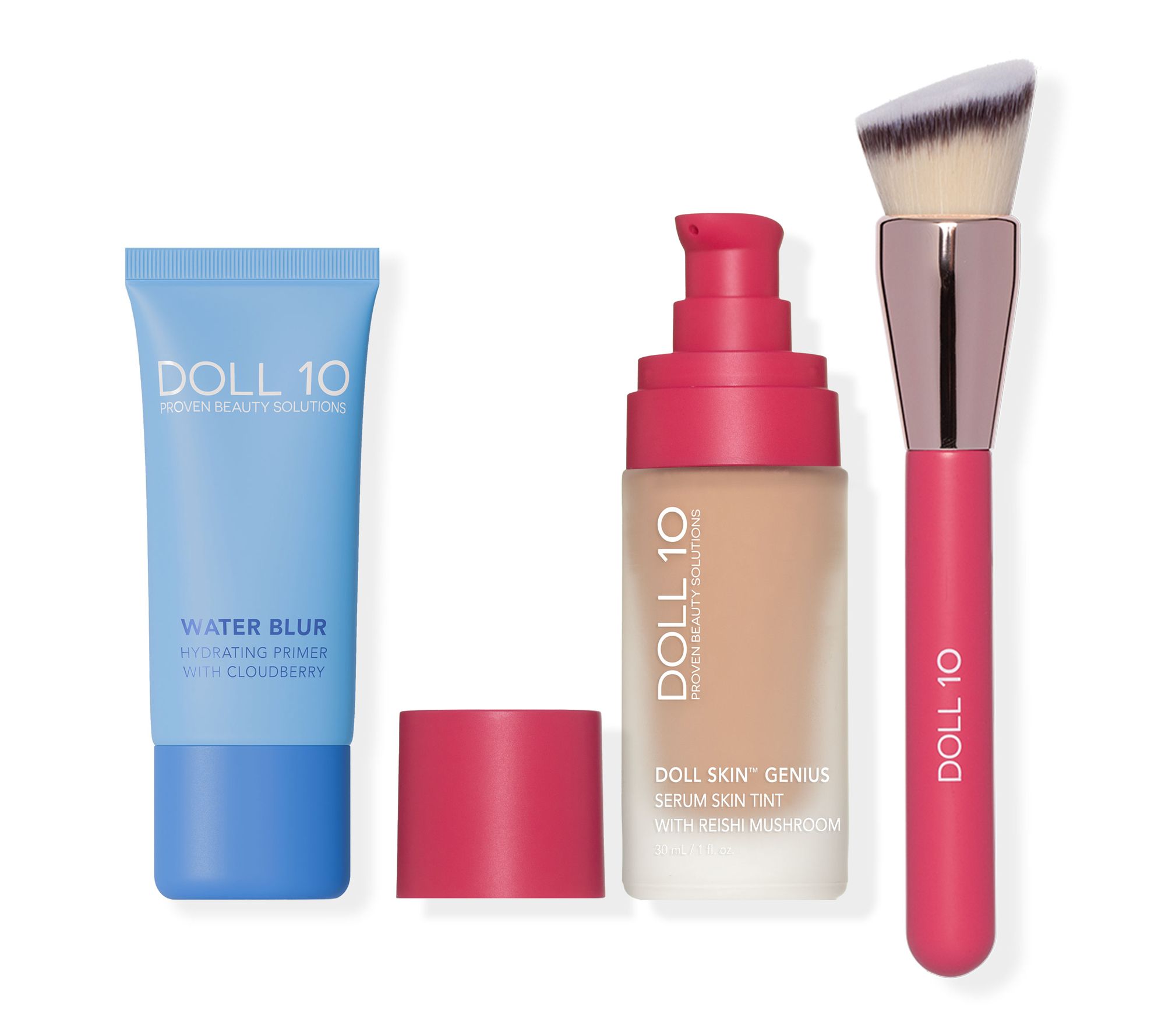 Doll 10 Tinted Serum Foundation and WaterBlur Primer w/ Brush