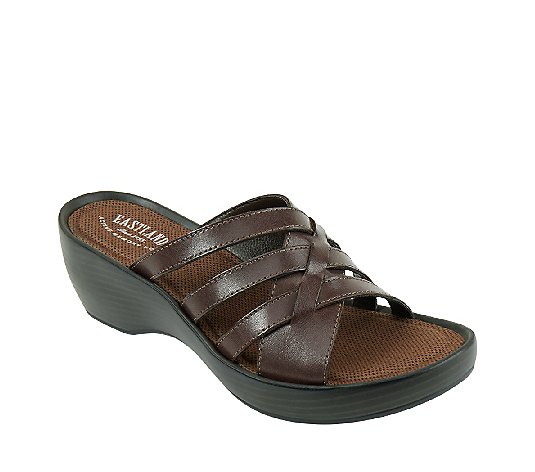 Eastland Leather Slide Sandals - Poppy