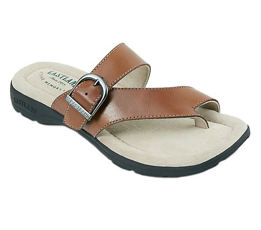 Eastland Leather Strap & Buckle Thong Sandals -Tahiti II