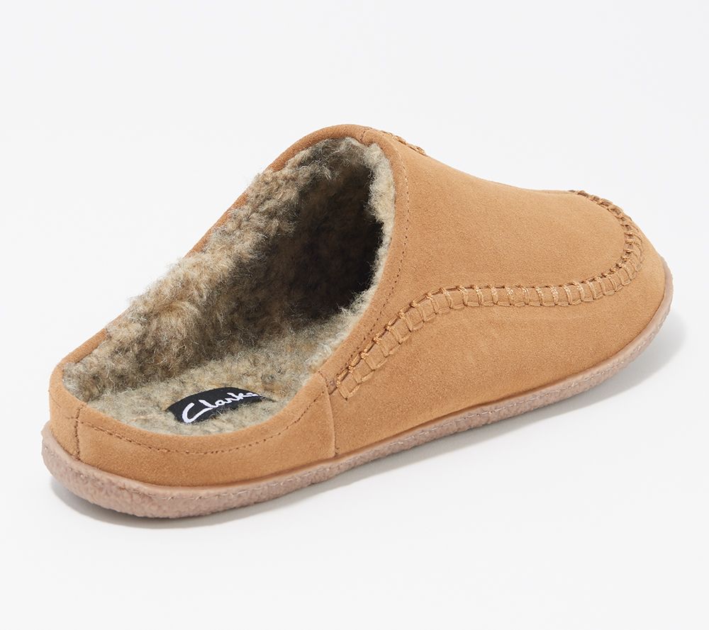clarks fur lined slippers
