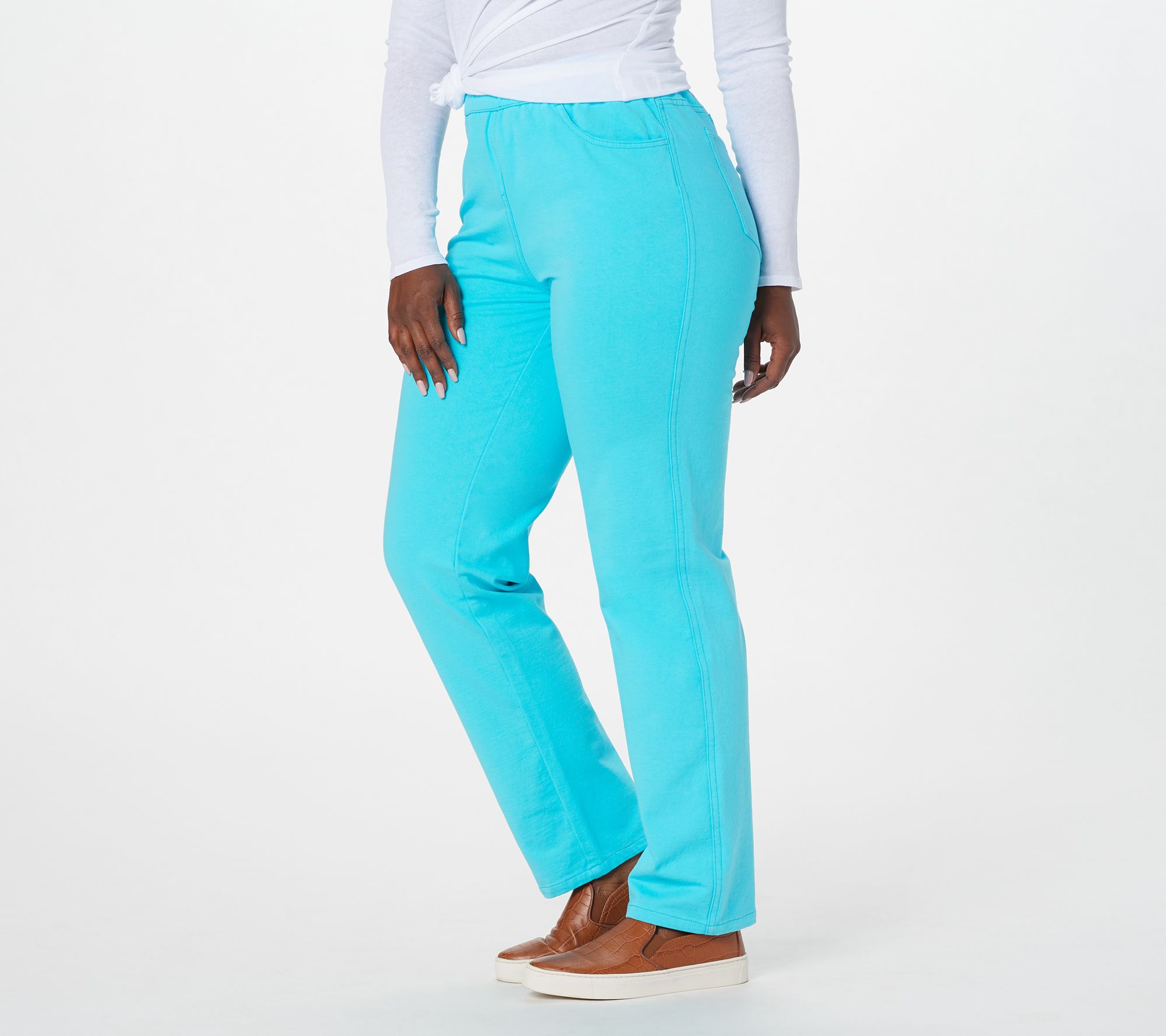 Quacker Factory Tall DreamJeannes Straight Leg Pull-On Pants