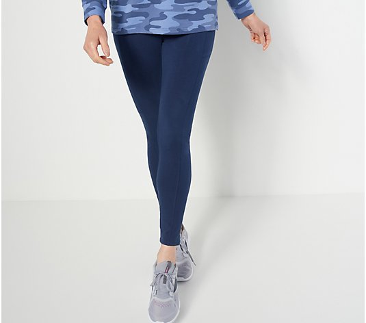 Denim & Co. Active Petite Duo Stretch Legging with Side Pocket