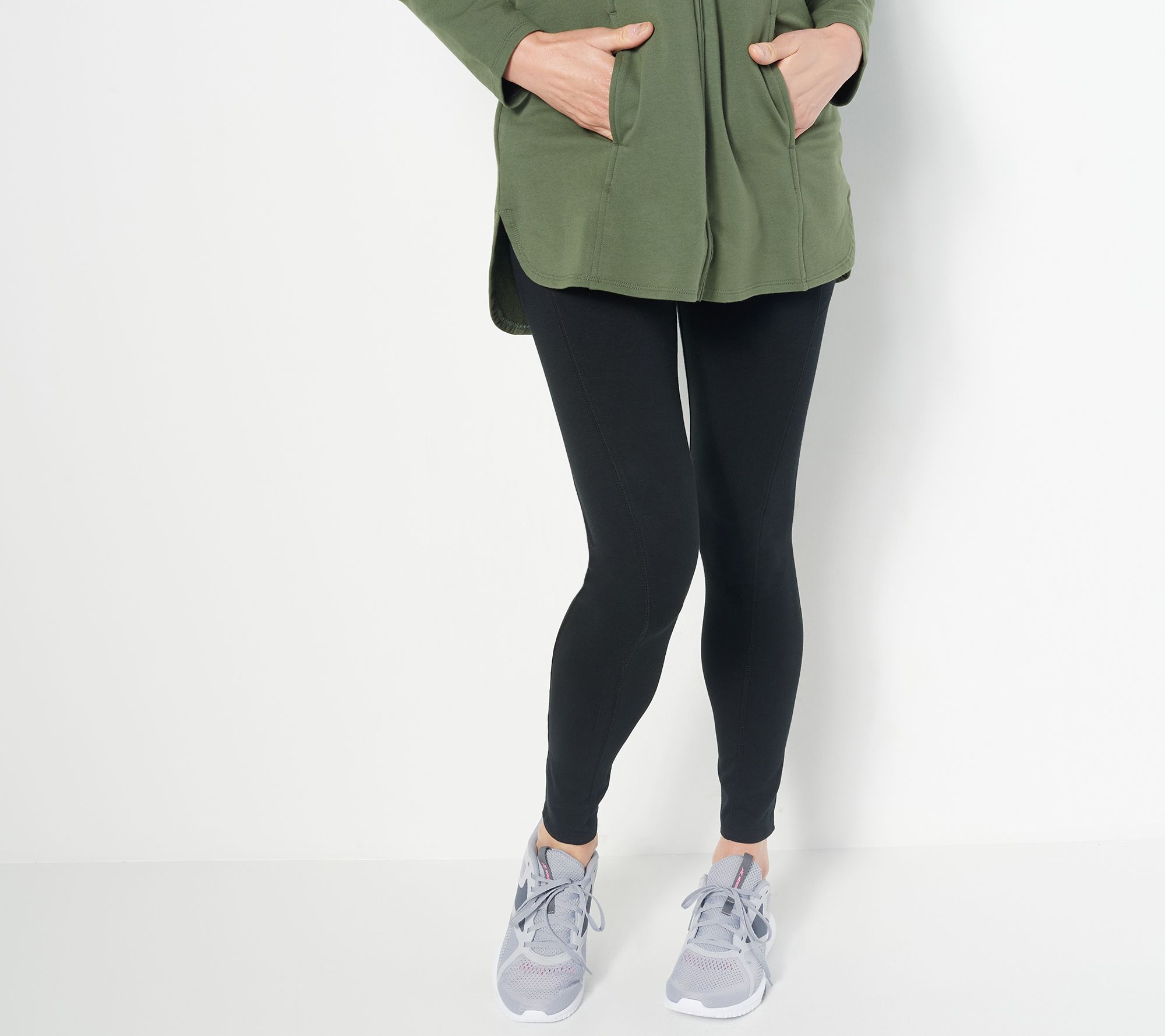 Denim & Co. Active Petite Duo Stretch Legging with Side Pocket