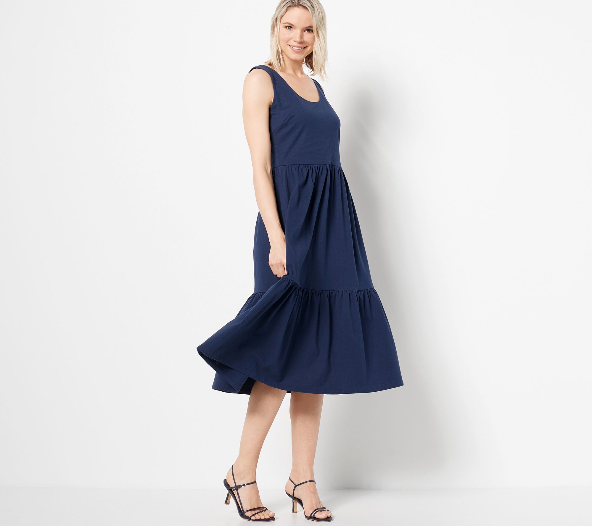 Encore by Idina Menzel Petite Tiered Midi Dress
