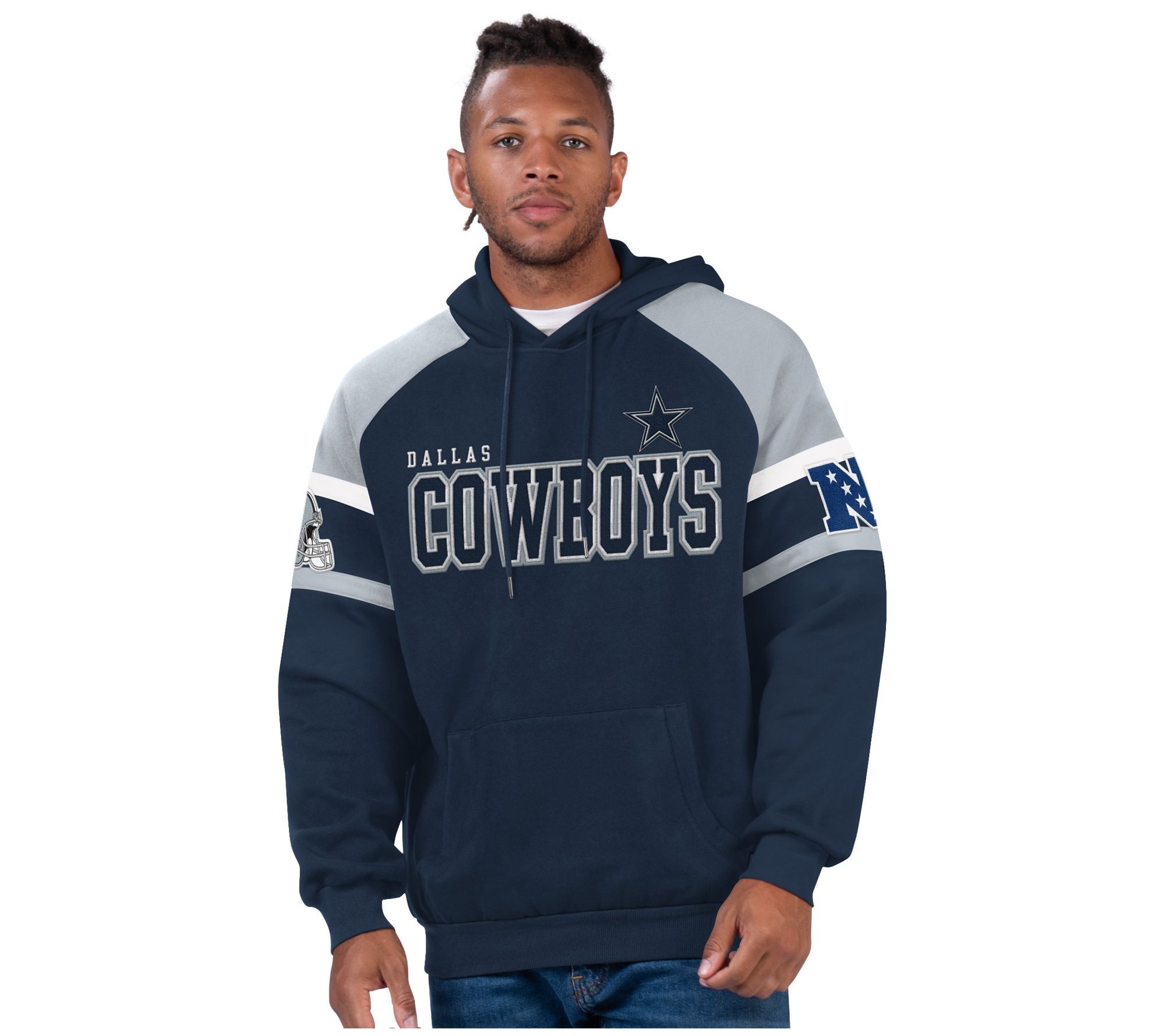 NFL Dallas Pullover Colorblock Hooded Sweatshirt 