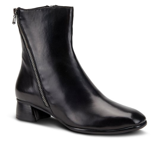 Spring Step Side Zip Leather Boots - Giachetta