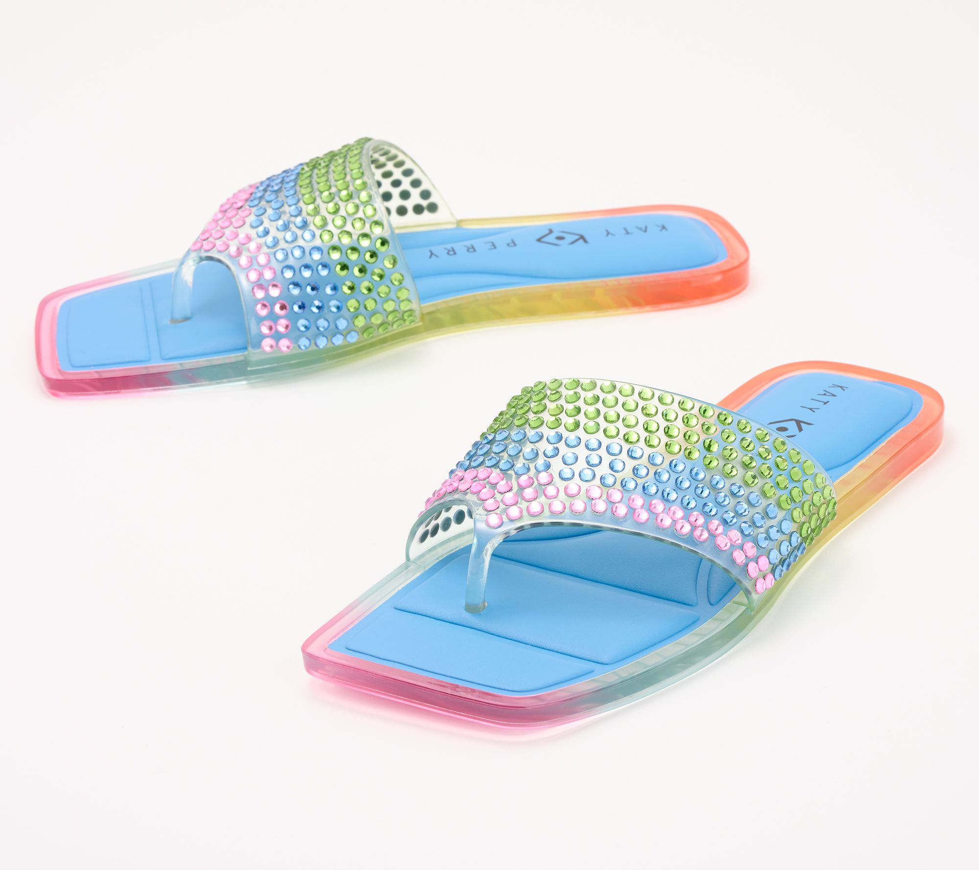 Katy Perry Embellished Geli Thong Sandals - QVC.com