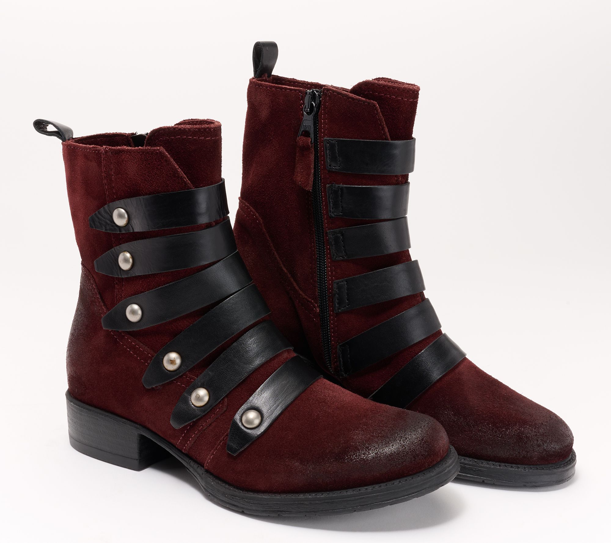 Vince Camuto Leather or Suede Buckle Mid-Shaft Boots - Kempreea 