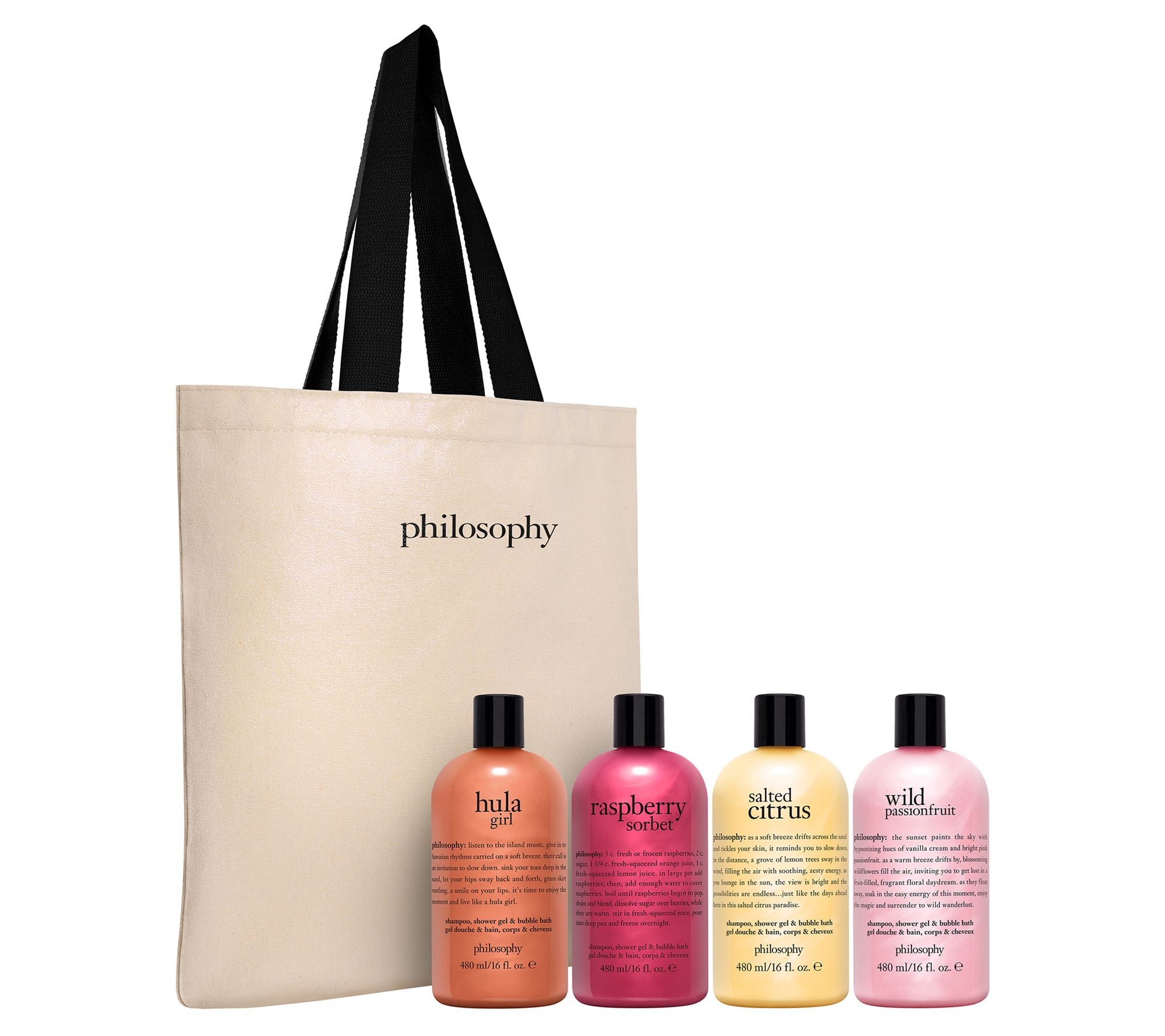 philosophy 4-pc shower gel summer stock up - QVC.com