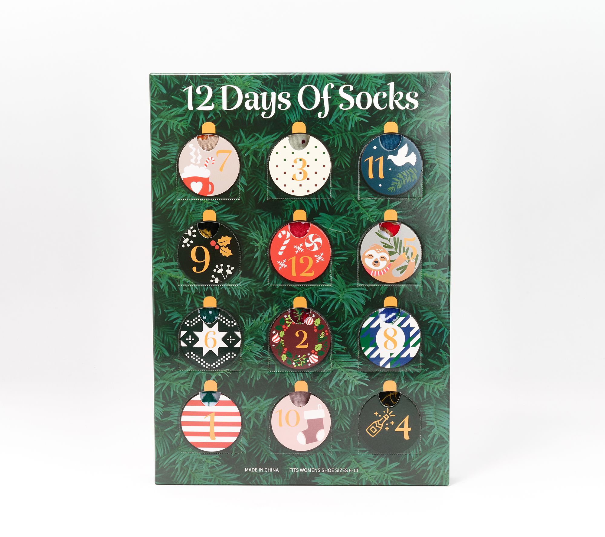 MUK LUKS Women's 12 Days of Christmas Socks - QVC.com