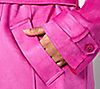 Isaac Mizrahi Live! Scuba Suede Trench with Stitching Detail, 5 of 7