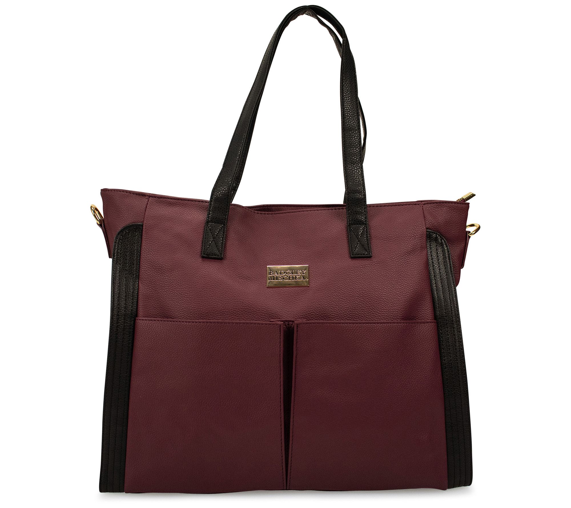 Badgley Mischka Rose XL Vegan Leather Travel Tote Weekend Bag