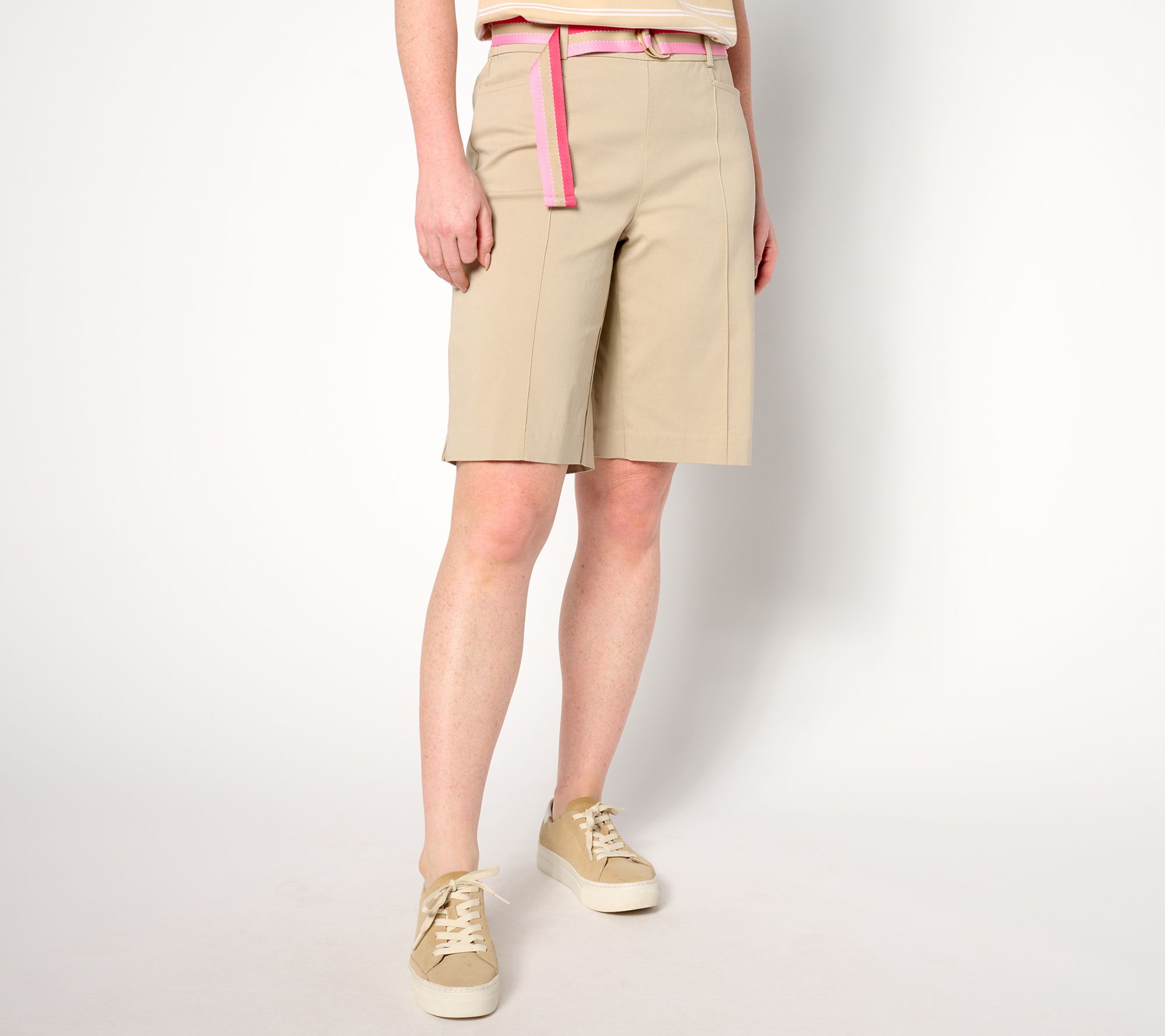 Isaac Mizrahi Live! Tall Clubhouse Print or Solid Bermuda Shorts