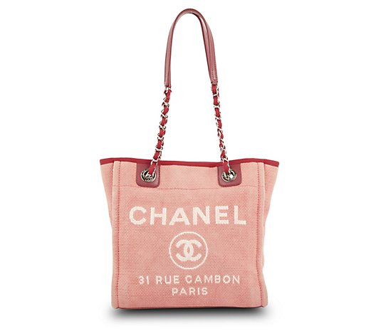 Pre-Owned Chanel Deauville Small Red 