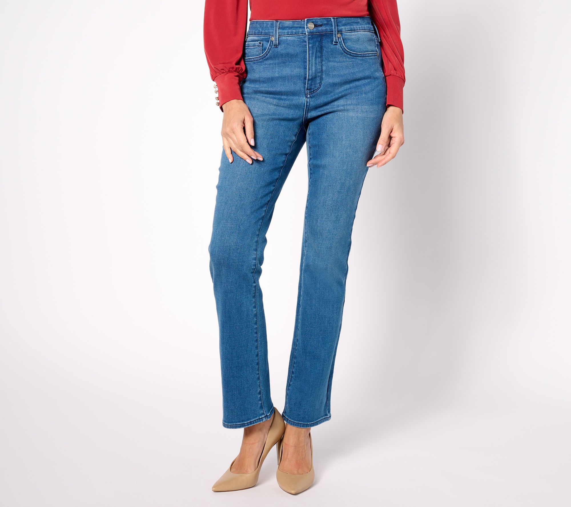 "As Is" NYDJ High Rise Billie Mini Bootcut Jean - Amour