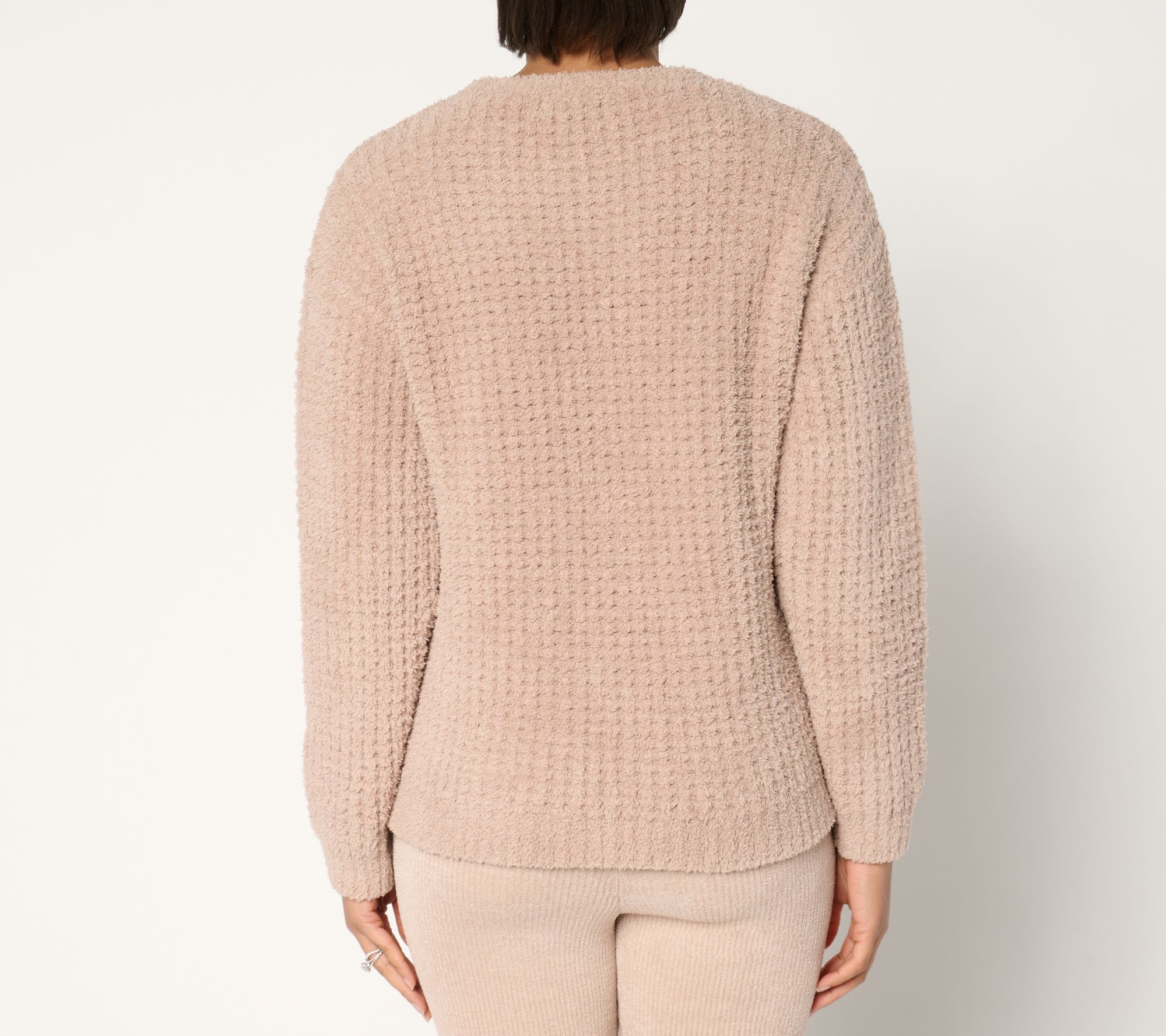 Barefoot Dreams CozyChic Waffle Pullover - QVC.com