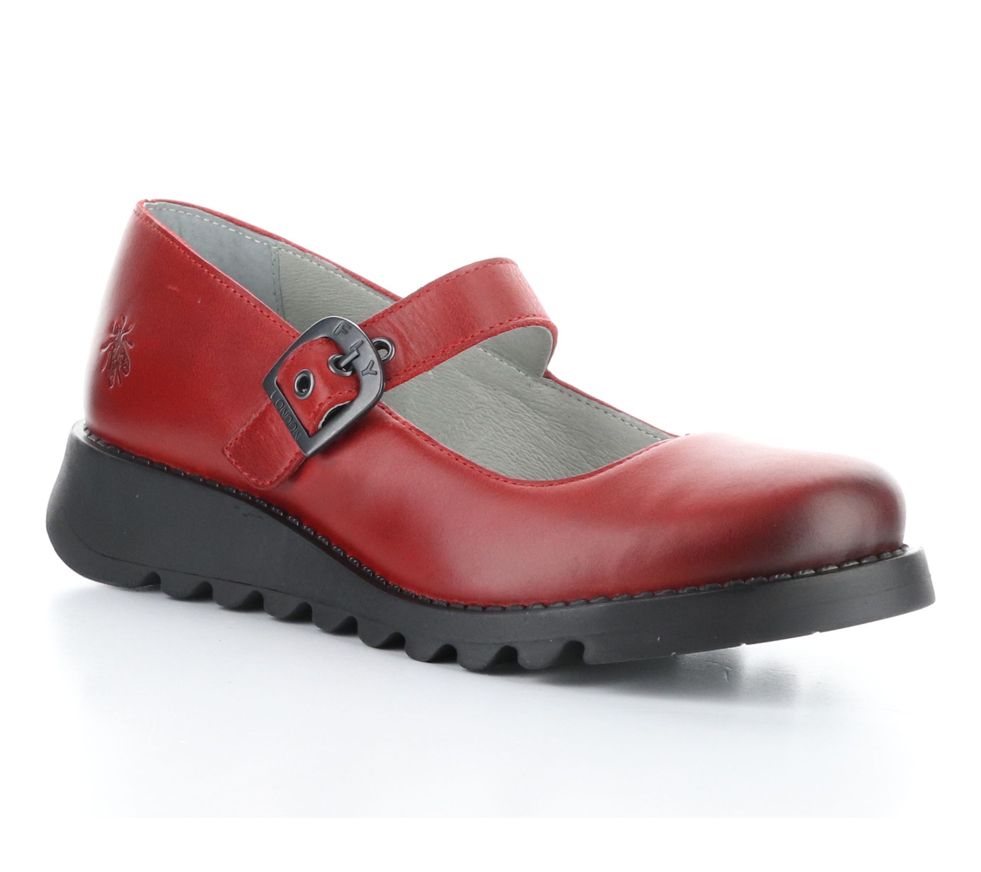 Fly London Leather Lug Sole Mary Jane- Samp