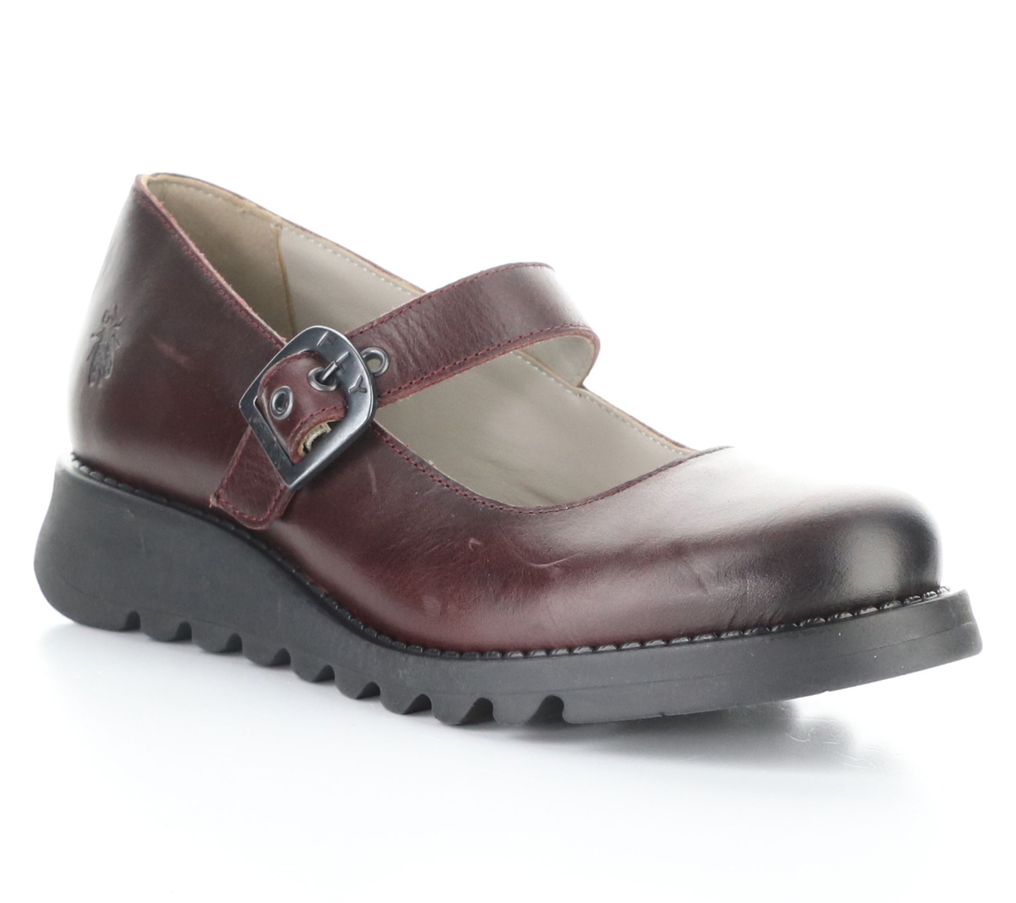 Fly London Leather Lug Sole Mary Jane- Samp