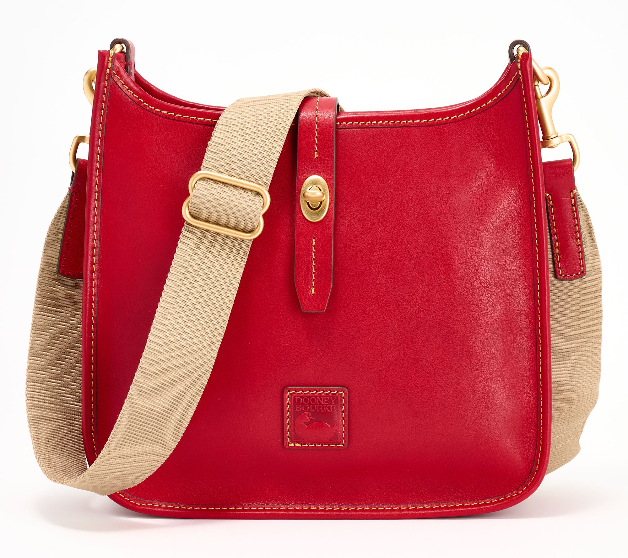 Dooney & Bourke Florentine Leather Turnlock Messenger Bag