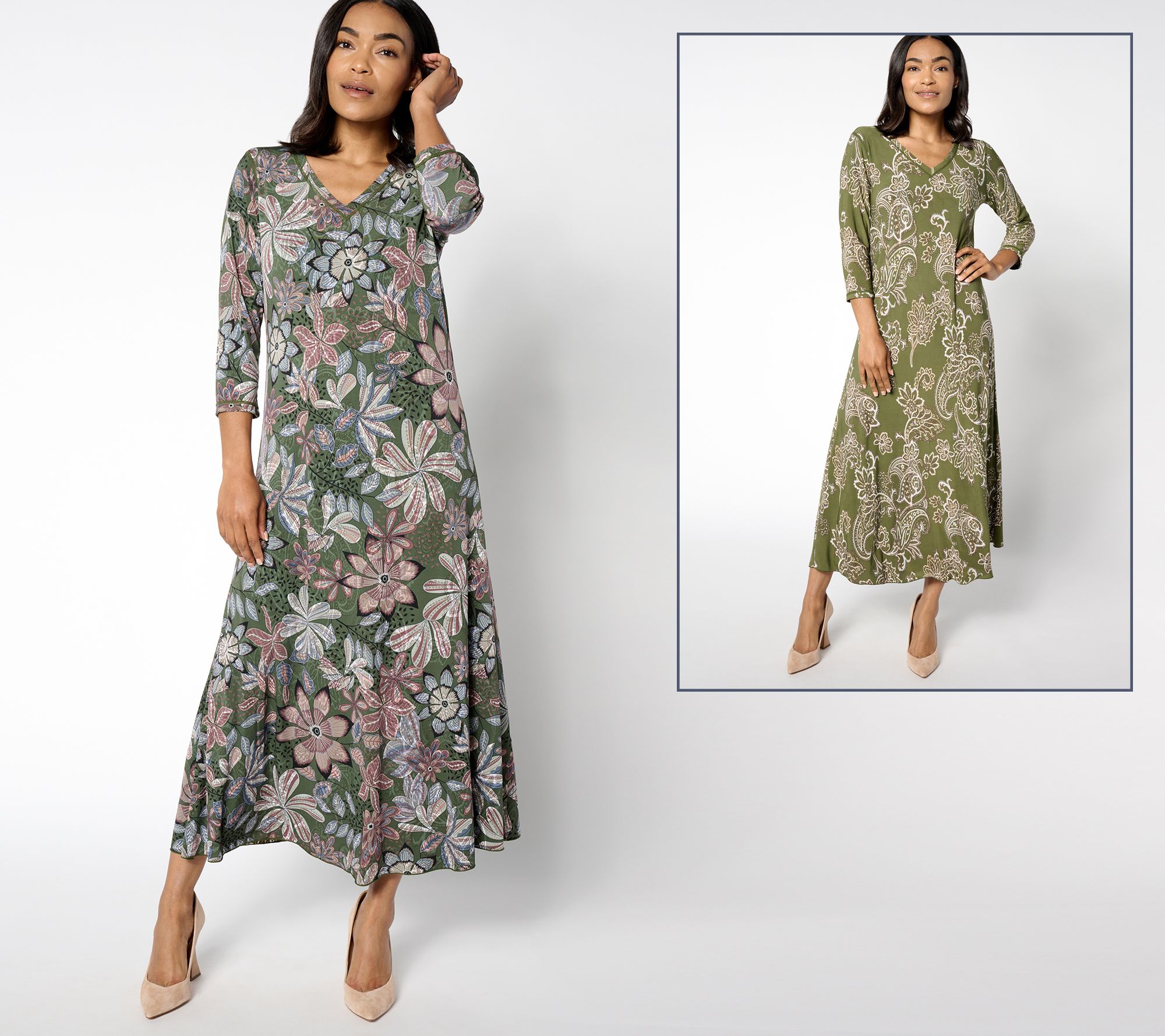 "As Is" Attitudes by Renee Tall Como Jersey Maxi Dress