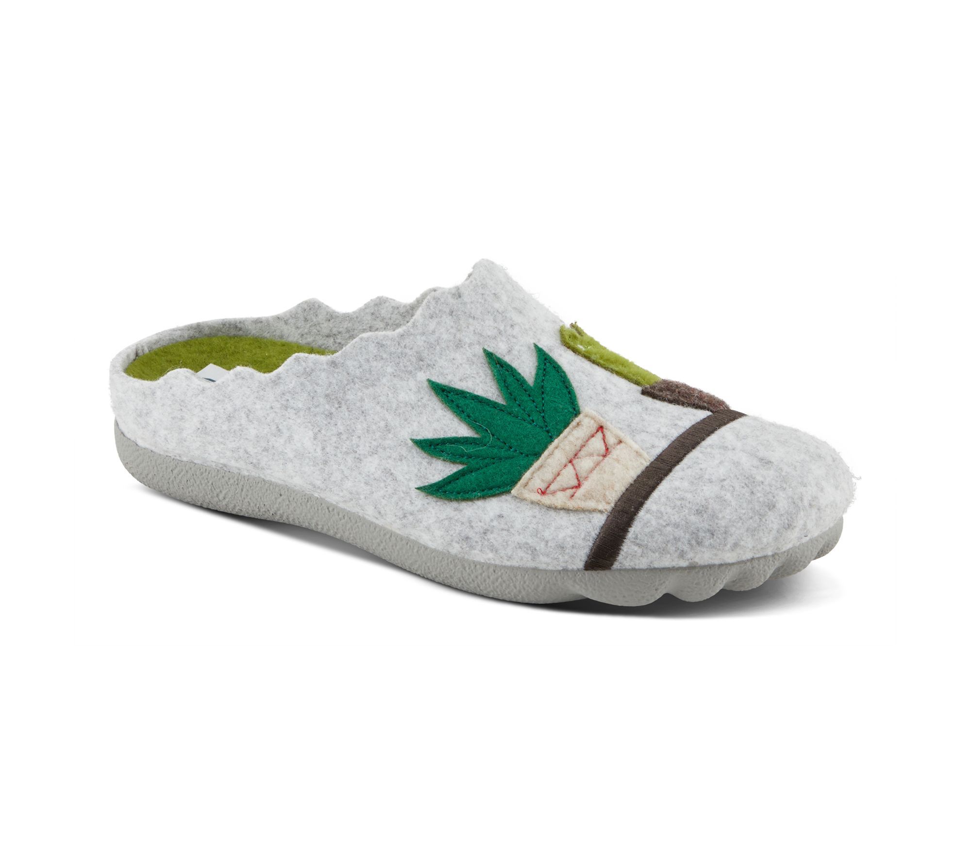 Flexus by Spring Step Wool Slippers - Happy Cactus