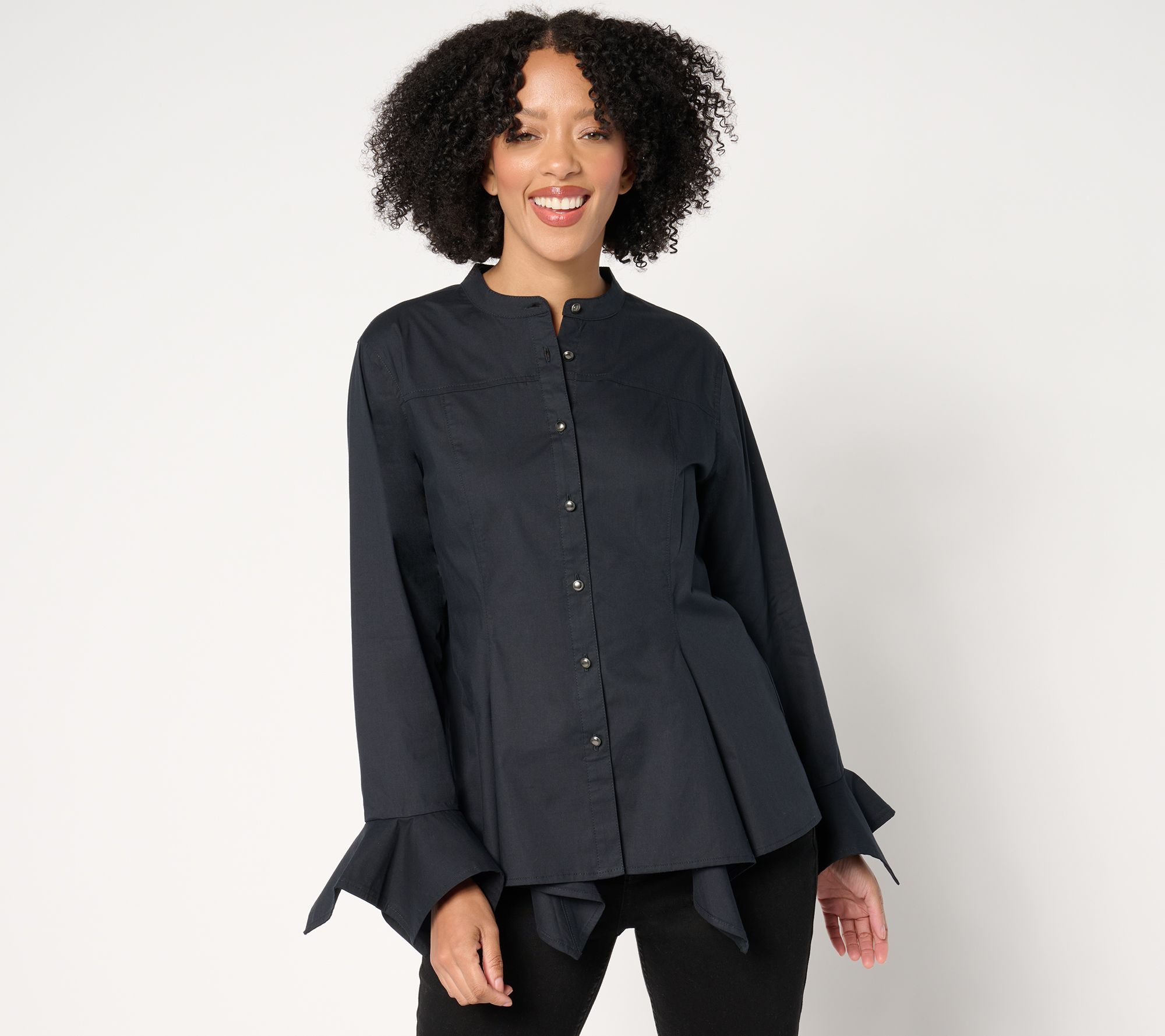 "As Is" Attitudes by Renee Hankey Hem Button Down Shirt