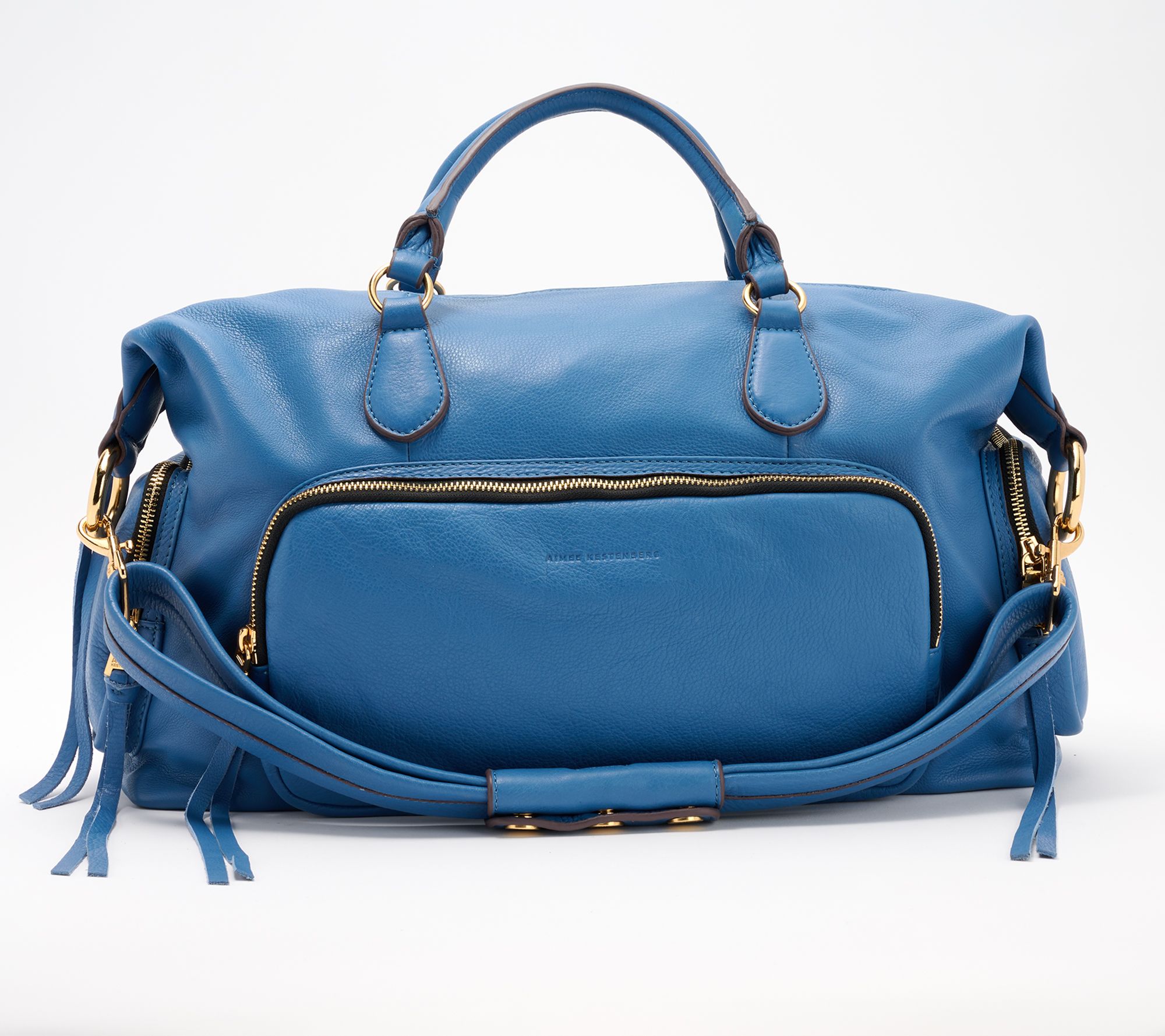 As Is Aimee Kestenberg Leather Away We GoDuffel w/Strap