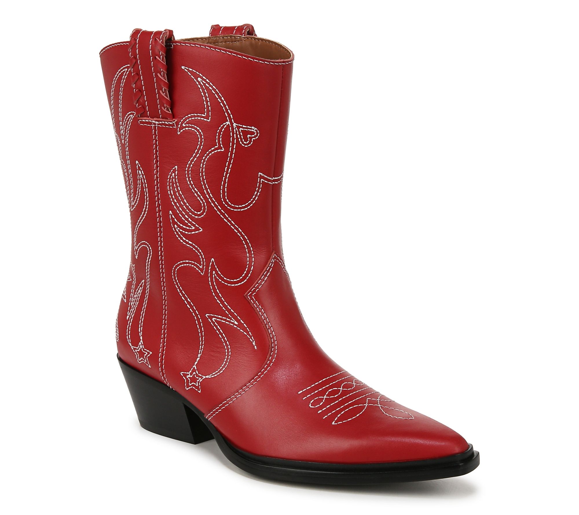 Franco Sarto Leather Western Boots - Bianca