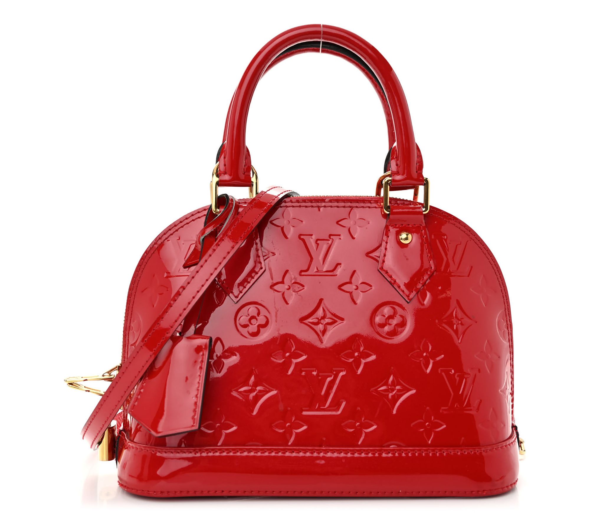  Pre-Owned Louis Vuitton Vernis Alma BB MagentaRed