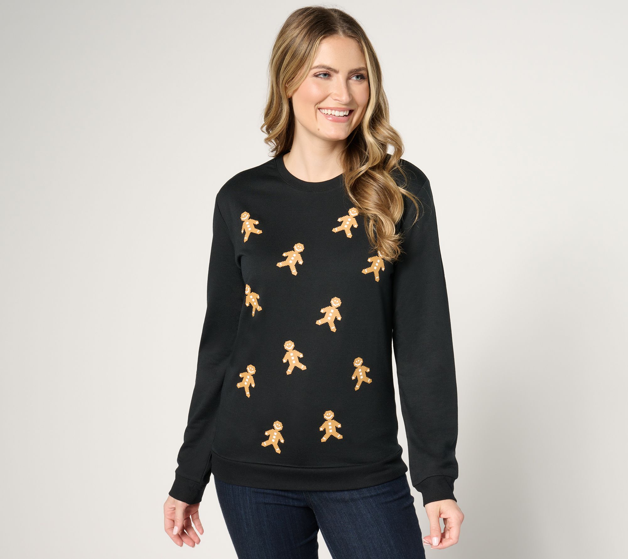 "As Is" MUK LUKS French Terry Unisex Holiday Party Sweatshirt