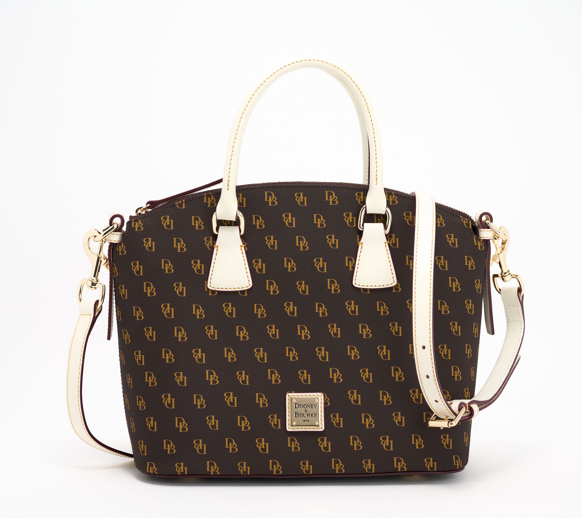 Dooney & Bourke Gretta Domed Satchel with Colored Trim