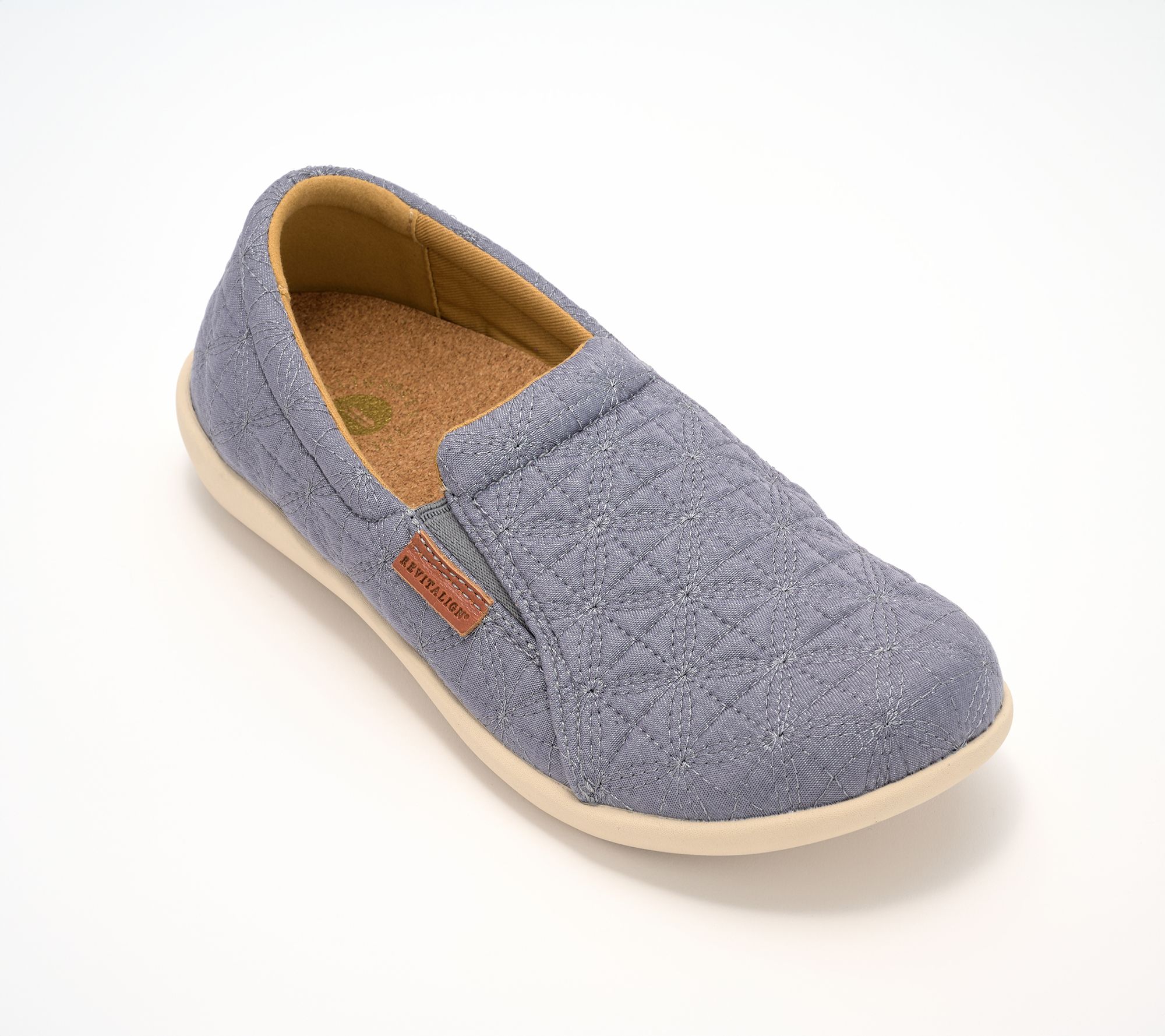 Revitalign Orthotic Memory Foam Denim Slip-Ons- Siesta Serenity