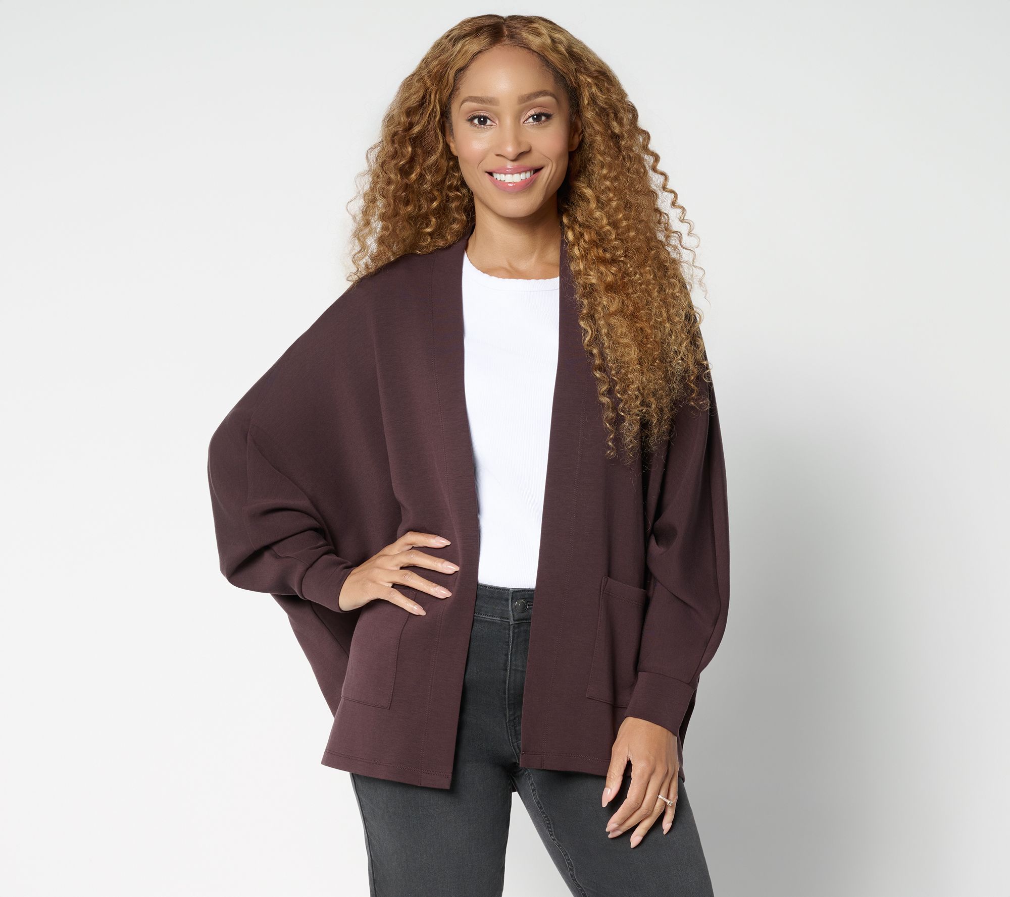 Belle by Kim Gravel ScubaLuxe Le Chic Bat Wing Cardi
